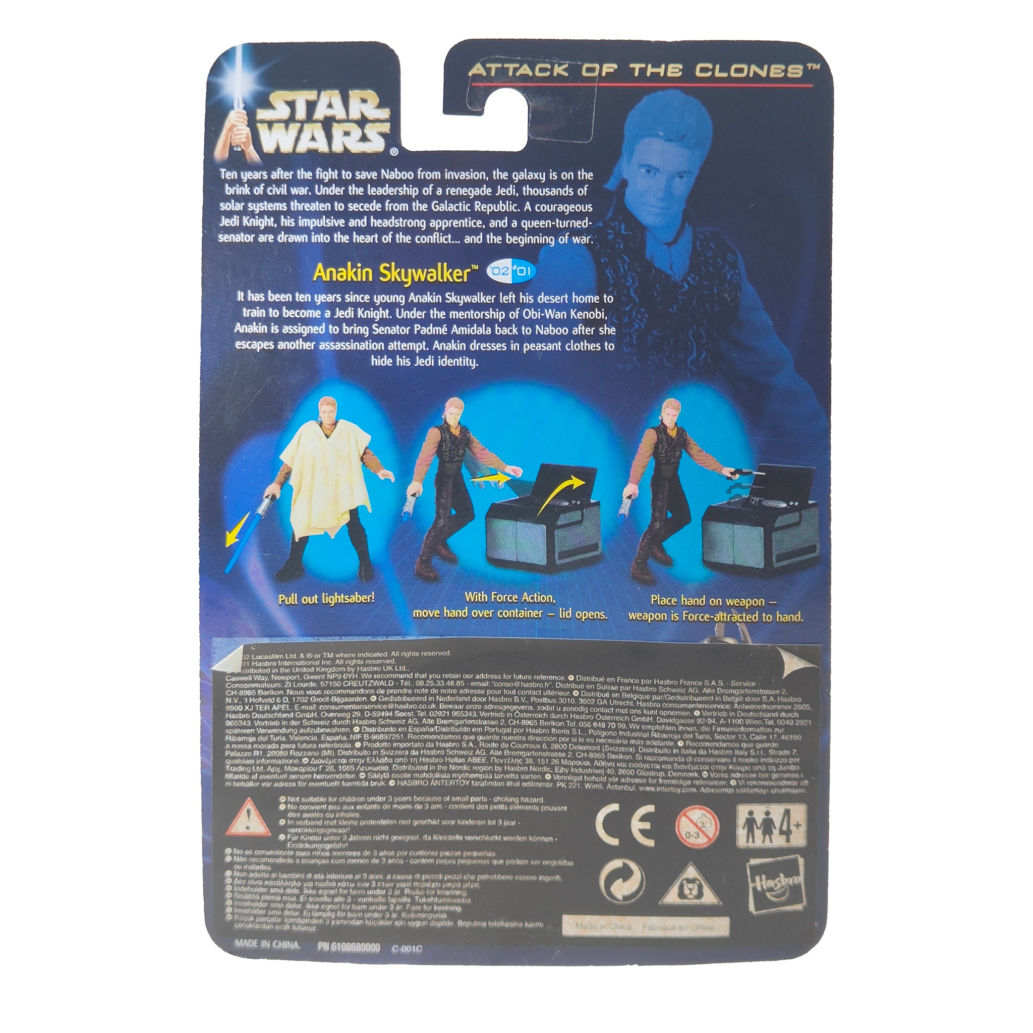 Star Wars Saga AOTC Anakin Skywalker Outland Peasant Disguise 3.75 Inch Action Figure 2002 – Star Wars, Hasbro, 9.5 cm, 2002, pre-owned collector piece, Uncanny Collectibles Dublin Ireland