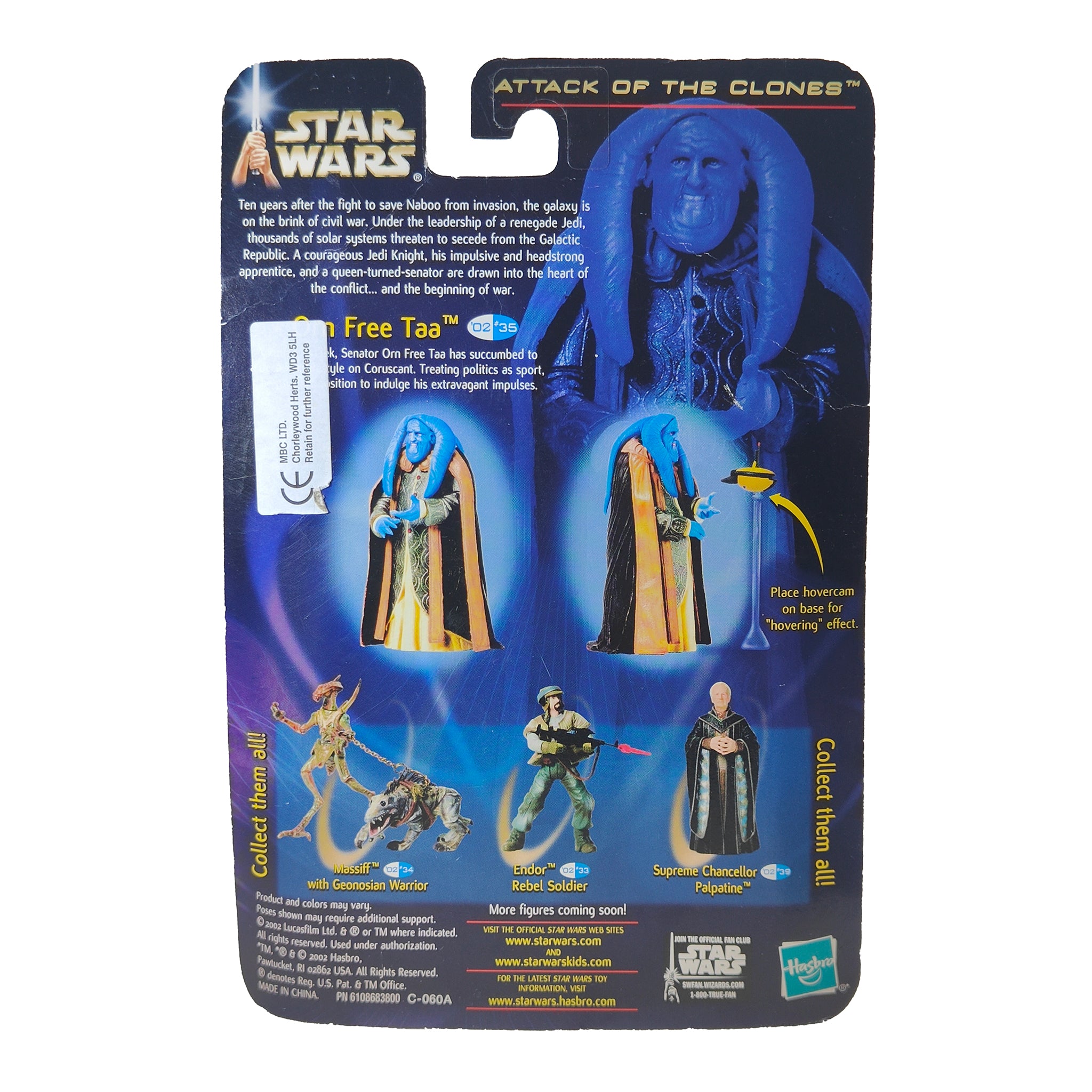 Star Wars Saga AOTC Orn Free Taa 3.75 Inch Action Figure 2002 – Star Wars, Hasbro, 9.5 cm, 2002, pre-owned collector piece, Uncanny Collectibles Dublin Ireland
