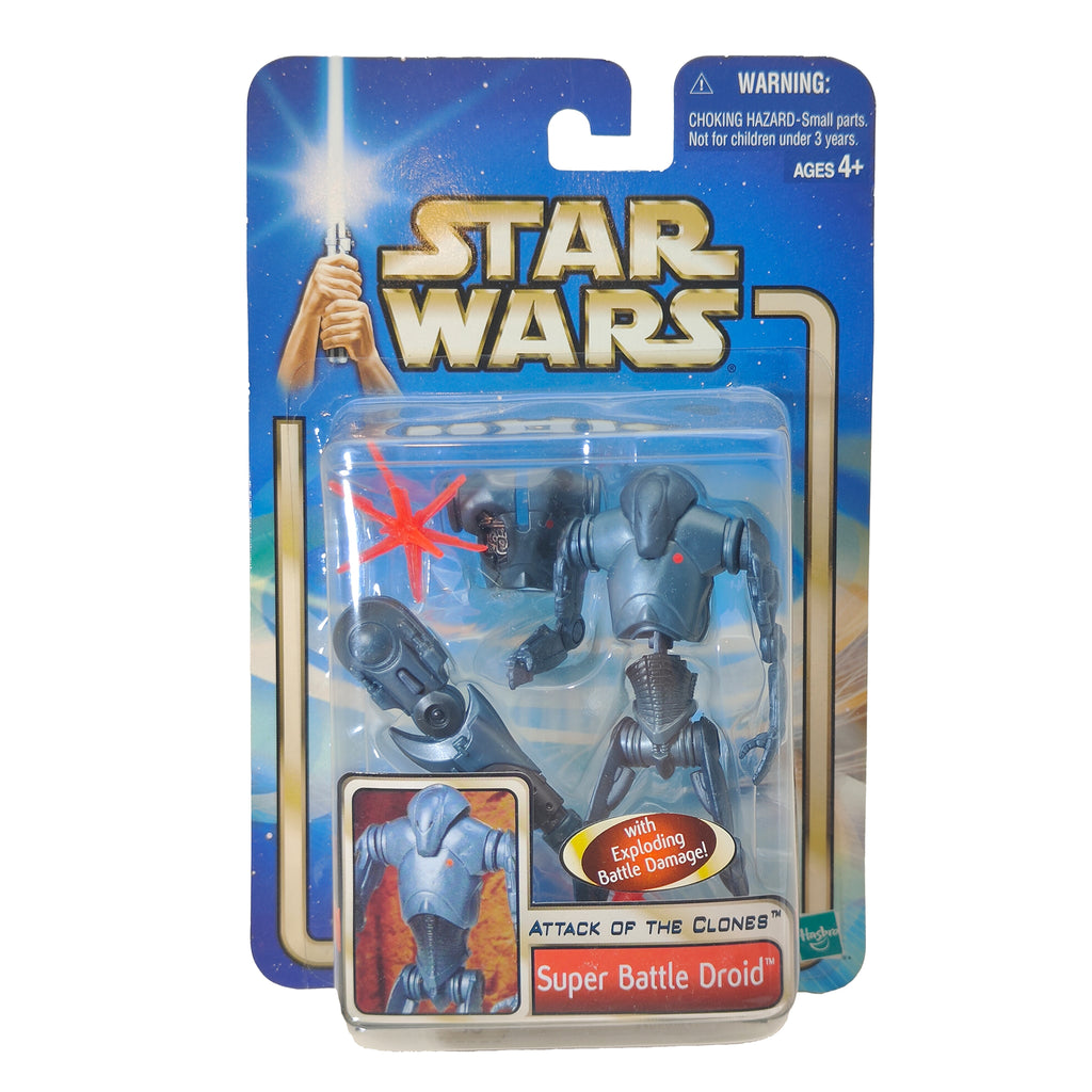 Star Wars Saga AOTC Super Battle Droid 3.75 Inch Action Figure 2002 – Star Wars, Hasbro, 9.5 cm, 2002, pre-owned collector piece, Uncanny Collectibles Dublin Ireland