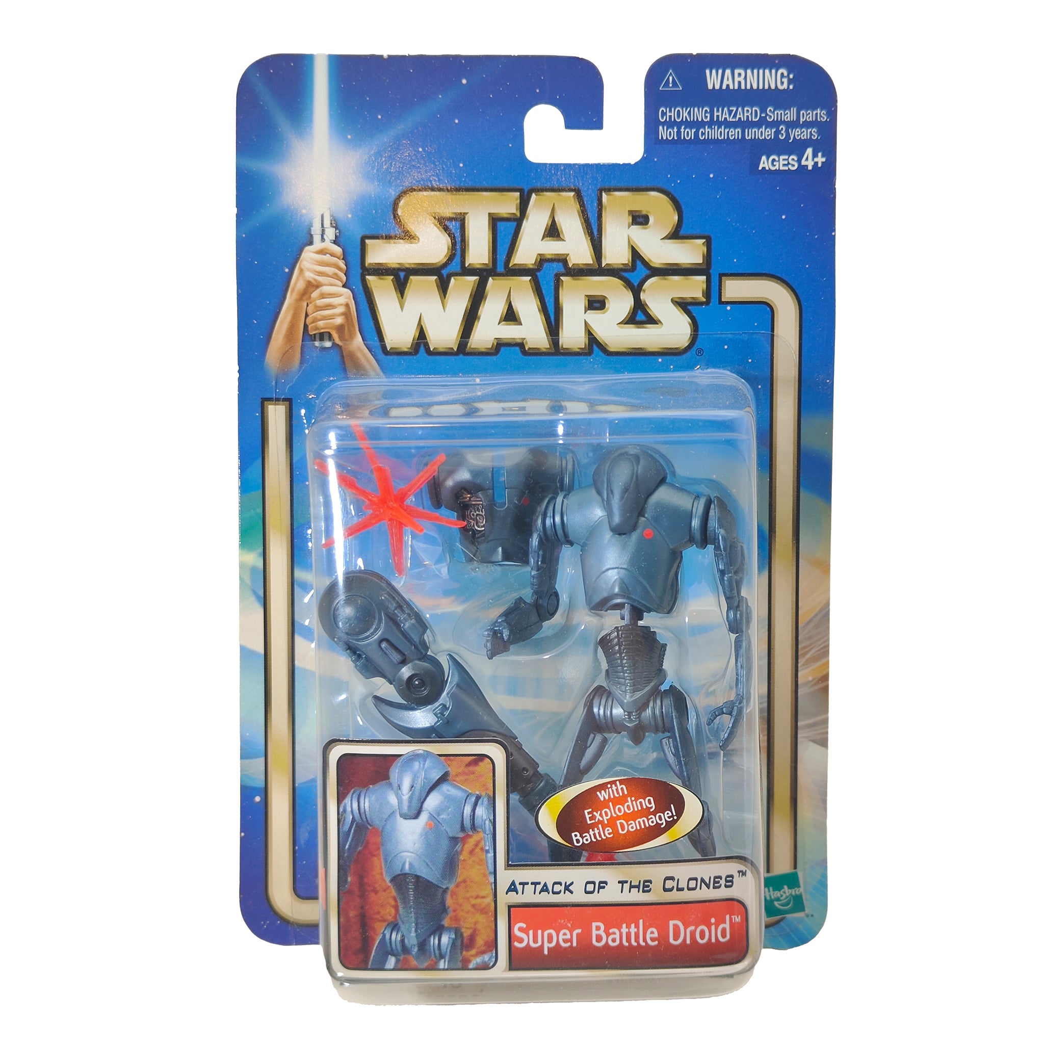 Star Wars Saga AOTC Super Battle Droid 3.75 Inch Action Figure 2002 – Star Wars, Hasbro, 9.5 cm, 2002, pre-owned collector piece, Uncanny Collectibles Dublin Ireland