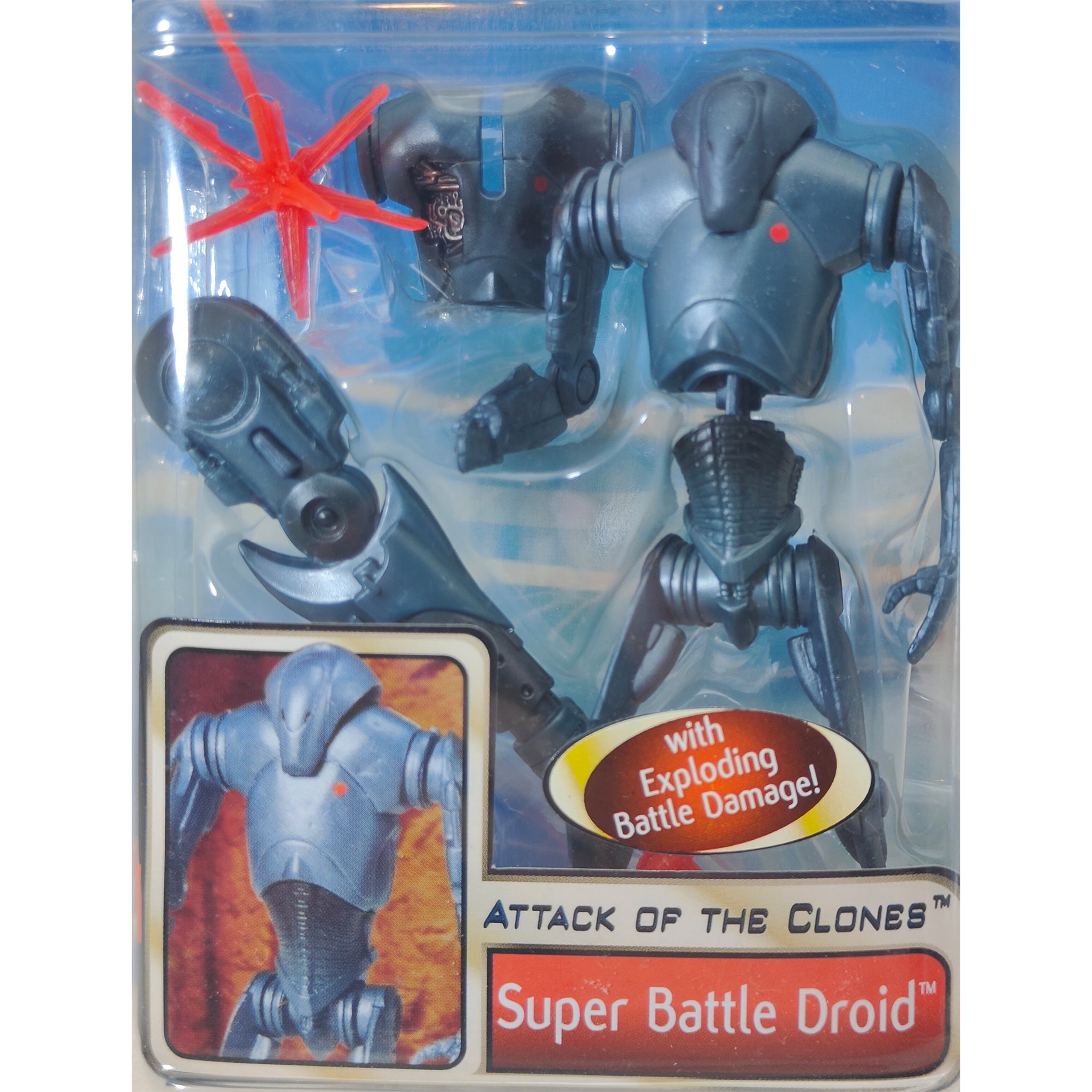 Star Wars Saga AOTC Super Battle Droid 3.75 Inch Action Figure 2002 – Star Wars, Hasbro, 9.5 cm, 2002, pre-owned collector piece, Uncanny Collectibles Dublin Ireland
