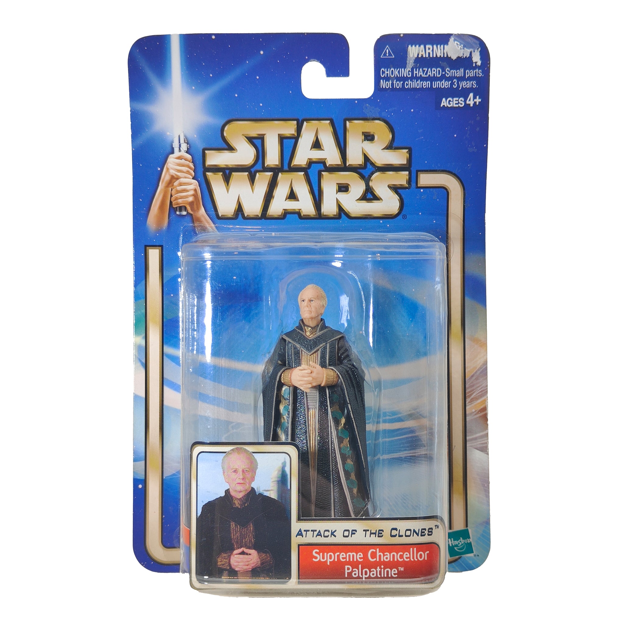 Star Wars Saga AOTC Supreme Chancellor Palpatine 3.75 Inch Action Figure 2002 – Star Wars, Hasbro, 9.5 cm, 2002, pre-owned collector piece, Uncanny Collectibles Dublin Ireland