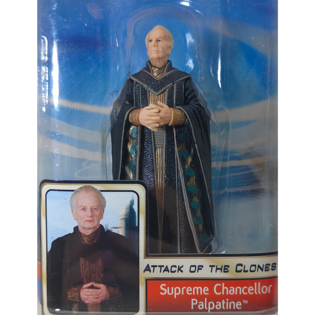 Star Wars Saga AOTC Supreme Chancellor Palpatine 3.75 Inch Action Figure 2002 – Star Wars, Hasbro, 9.5 cm, 2002, pre-owned collector piece, Uncanny Collectibles Dublin Ireland