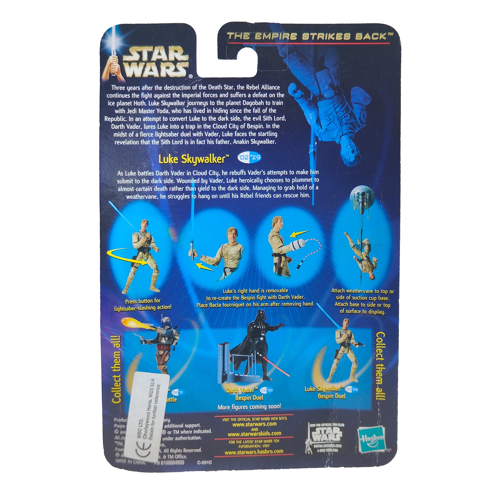 Star Wars Saga ESB Luke Skywalker Bespin Duel 3.75 Inch Action Figure 2002 – Star Wars, Hasbro, 9.5 cm, 2002, pre-owned collector piece, Uncanny Collectibles Dublin Ireland