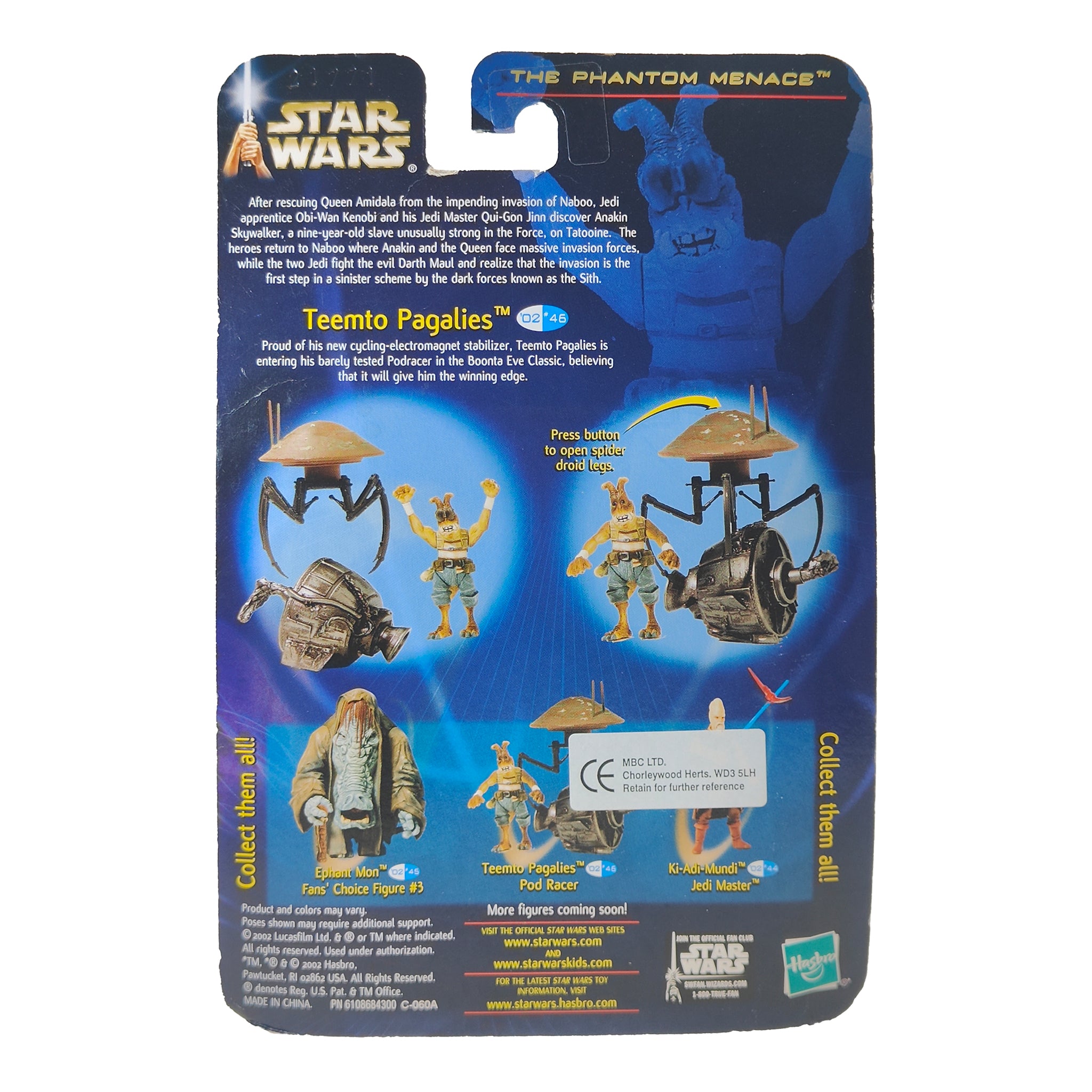 Star Wars Saga Phantom Menace Teemto Pagalies 3.75 Inch Action Figure 2002 – Star Wars, Hasbro, 9.5 cm, 2002, pre-owned collector piece, Uncanny Collectibles Dublin Ireland