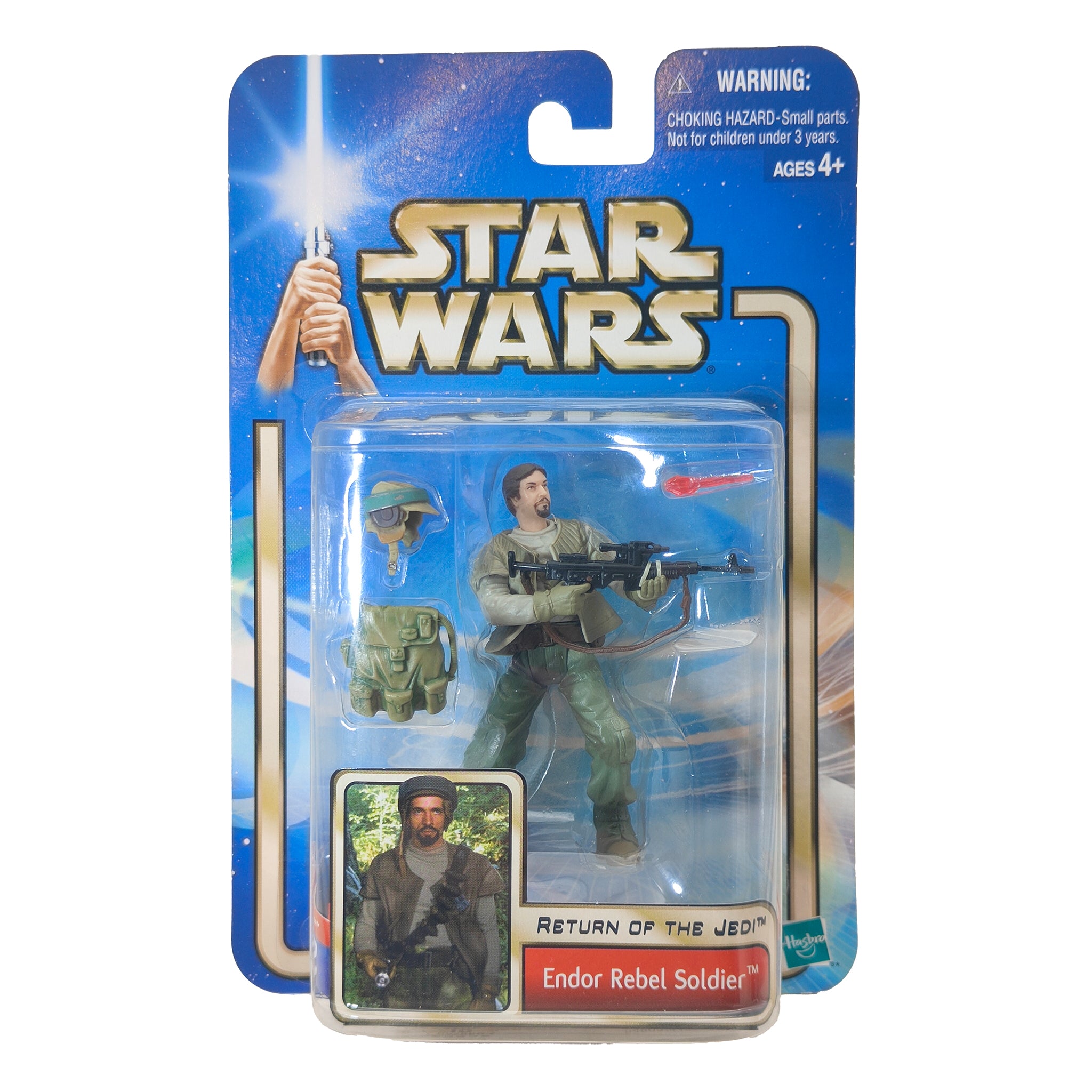 Star Wars Saga ROTJ Endor Rebel Soldier 3.75 Inch Action Figure 2002 – Star Wars, Hasbro, 9.5 cm, 2002, pre-owned collector piece, Uncanny Collectibles Dublin Ireland