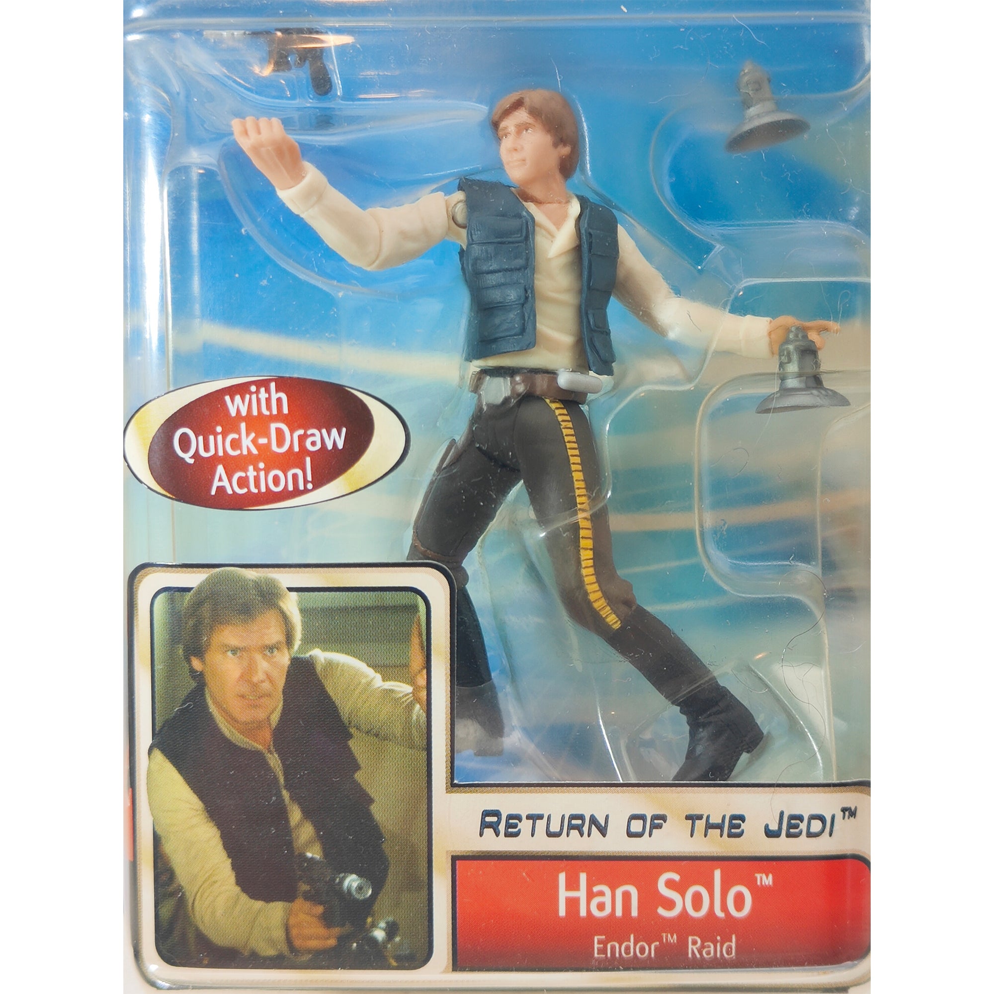 Star Wars Saga ROTJ Han Solo Endor Raid 3.75 Inch Action Figure 2002