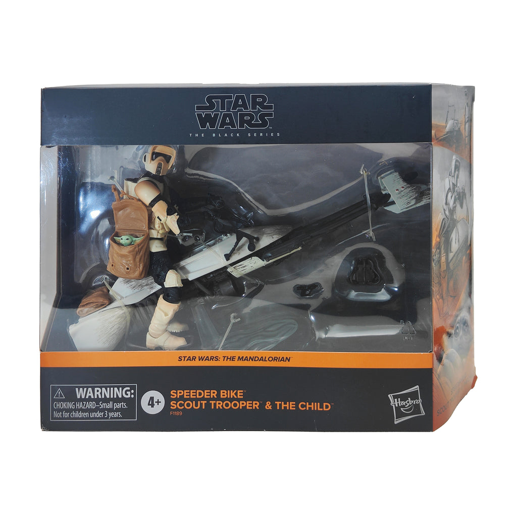 Star Wars Scout Trooper Speeder Bike Grogu Black Series Deluxe Set 2020