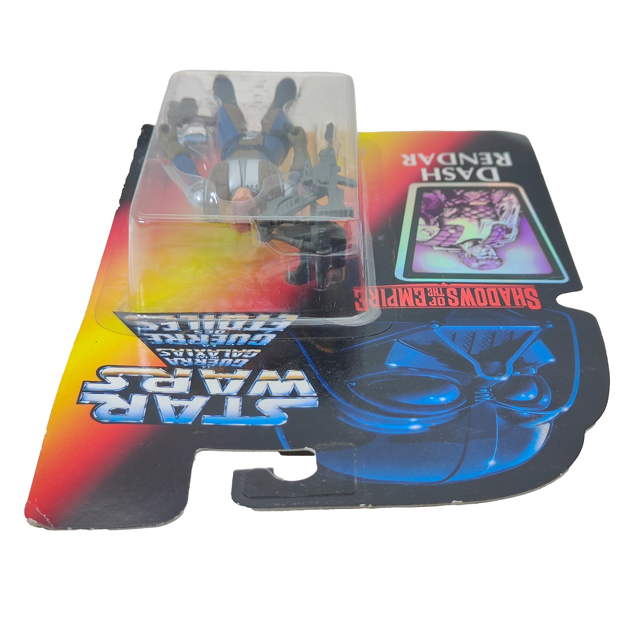 Star Wars Shadows Of The Empire Dash Rendar 3.75 Inch Action Figure 1996 Red Euro Tri Logo Card – Star Wars, Hasbro, 9.5 cm, 1996, pre-owned collector piece, Uncanny Collectibles Dublin Ireland