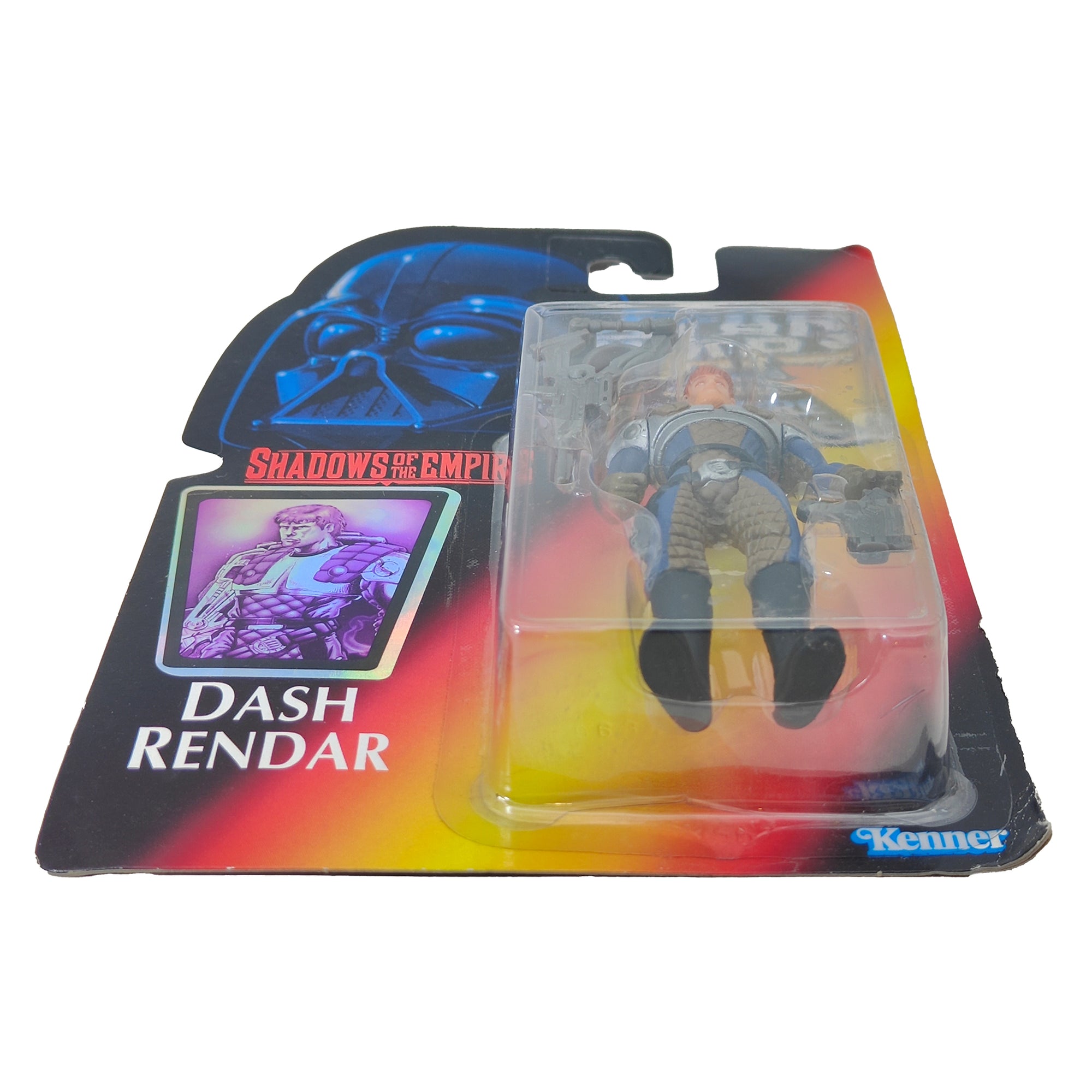 Star Wars Shadows Of The Empire Dash Rendar 3.75 Inch Action Figure 1996 Red Euro Tri Logo Card