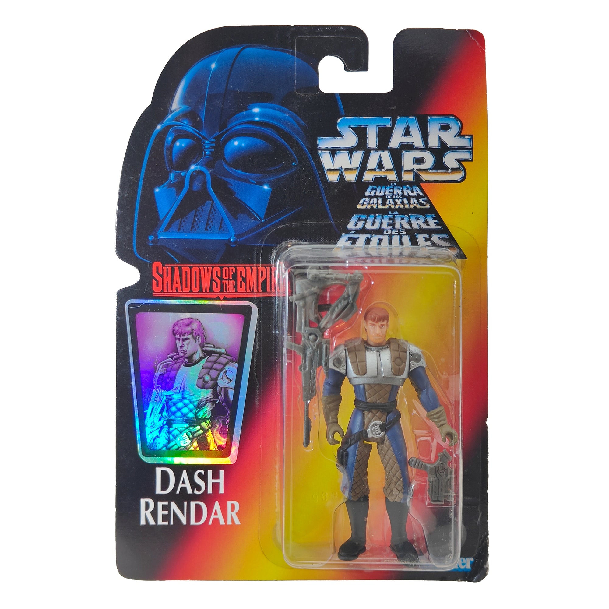 Star Wars Shadows Of The Empire Dash Rendar 3.75 Inch Action Figure 1996 Red Euro Tri Logo Card