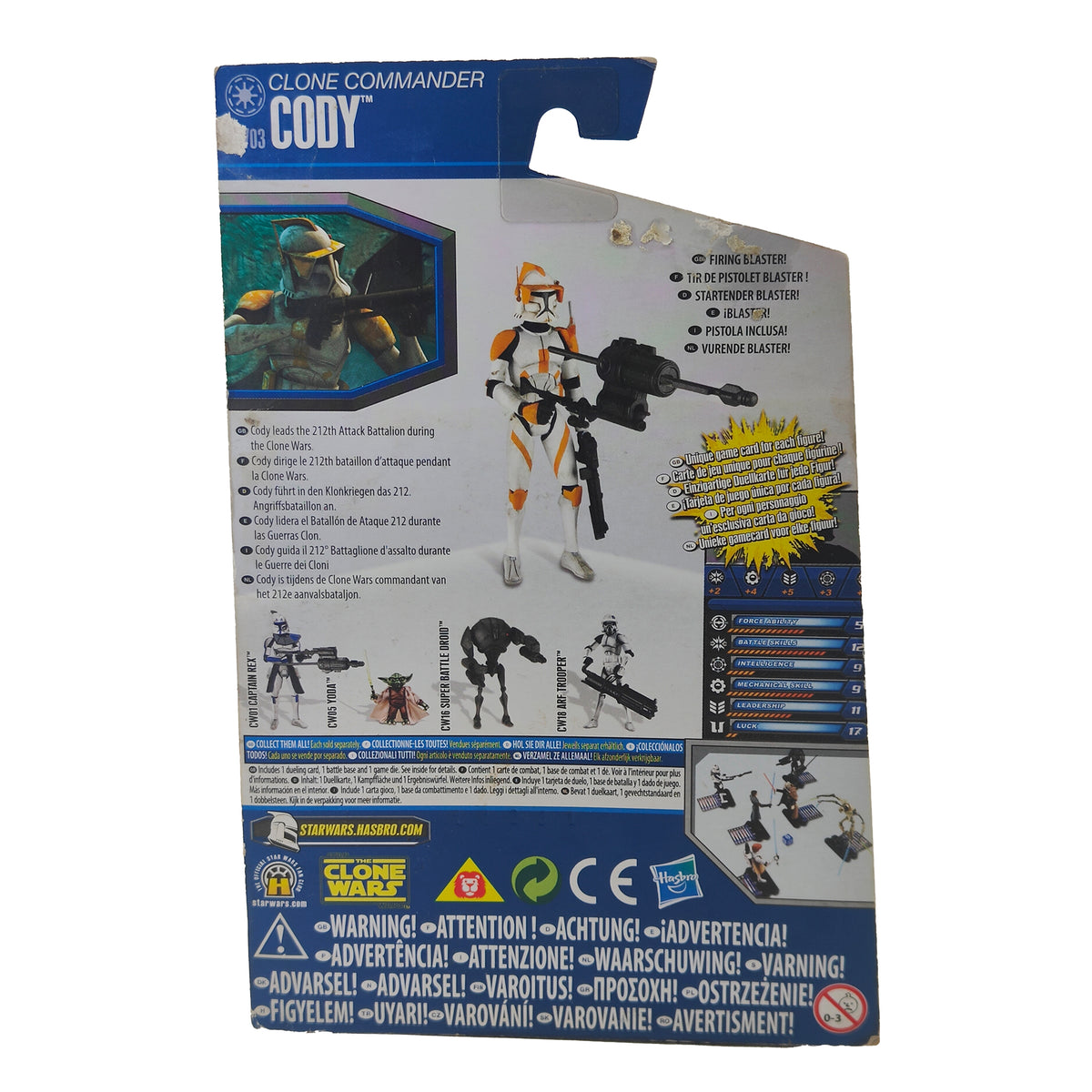 Star Wars The Clone Wars Clone Commander Cody CW03 Hasbro Action Figure