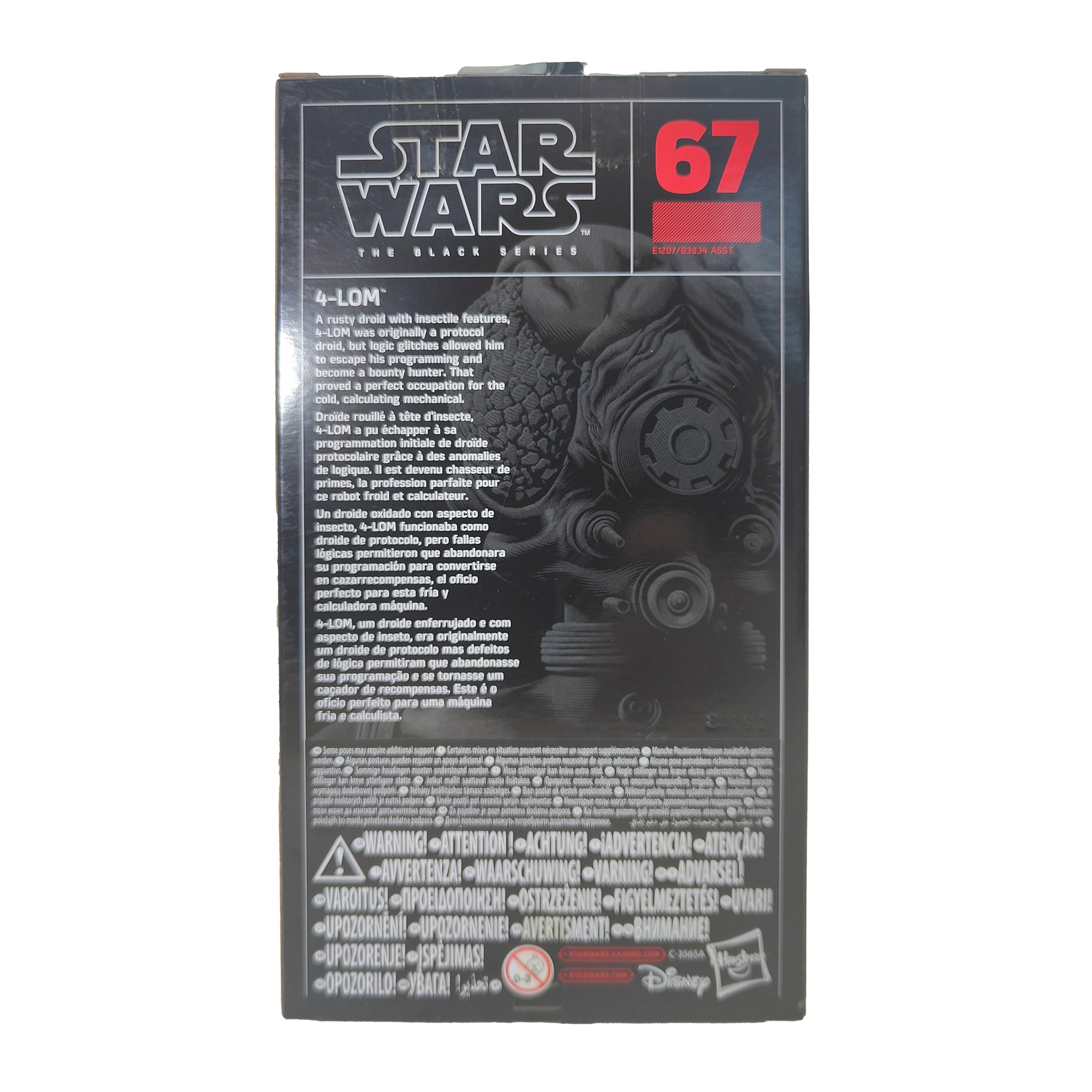 Star Wars The Force Awakens Black Series 4-Lom Hasbro Action Figure 2017 15cm