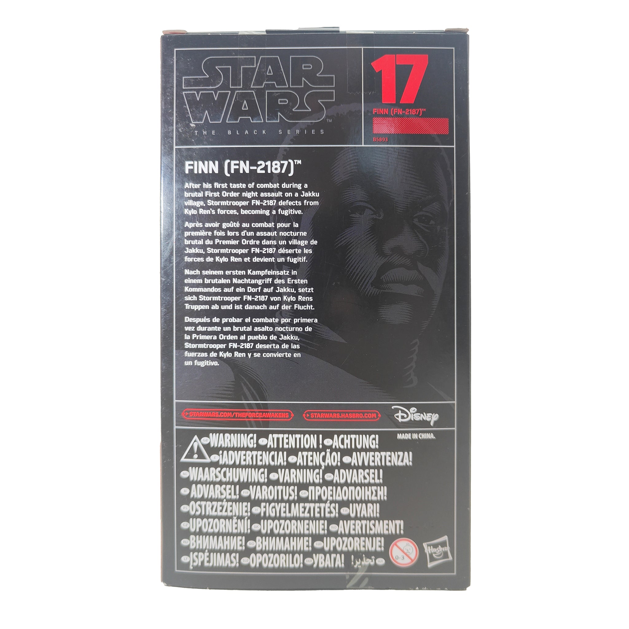 Star Wars Black Series Finn FN-2187 Hasbro Action Figure 2016 15cm – Star Wars, Hasbro, 15 cm, 2019, pre-owned collector piece, Uncanny Collectibles Dublin Ireland