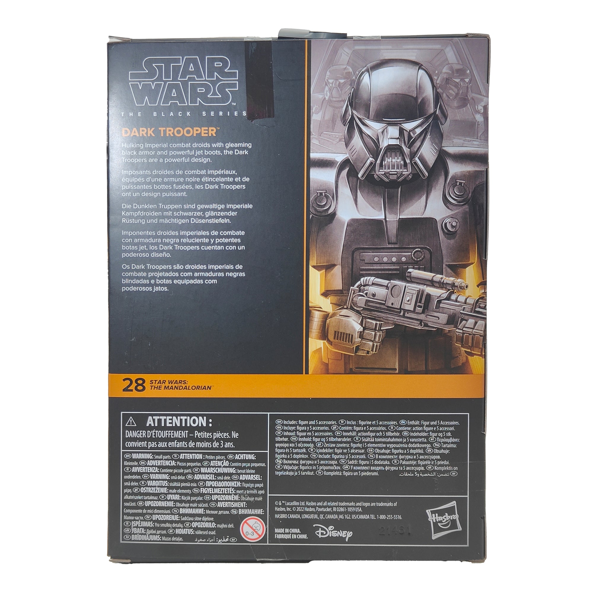 Star Wars The Mandalorian Black Series Dark Trooper Hasbro Action Figure 2023 15cm