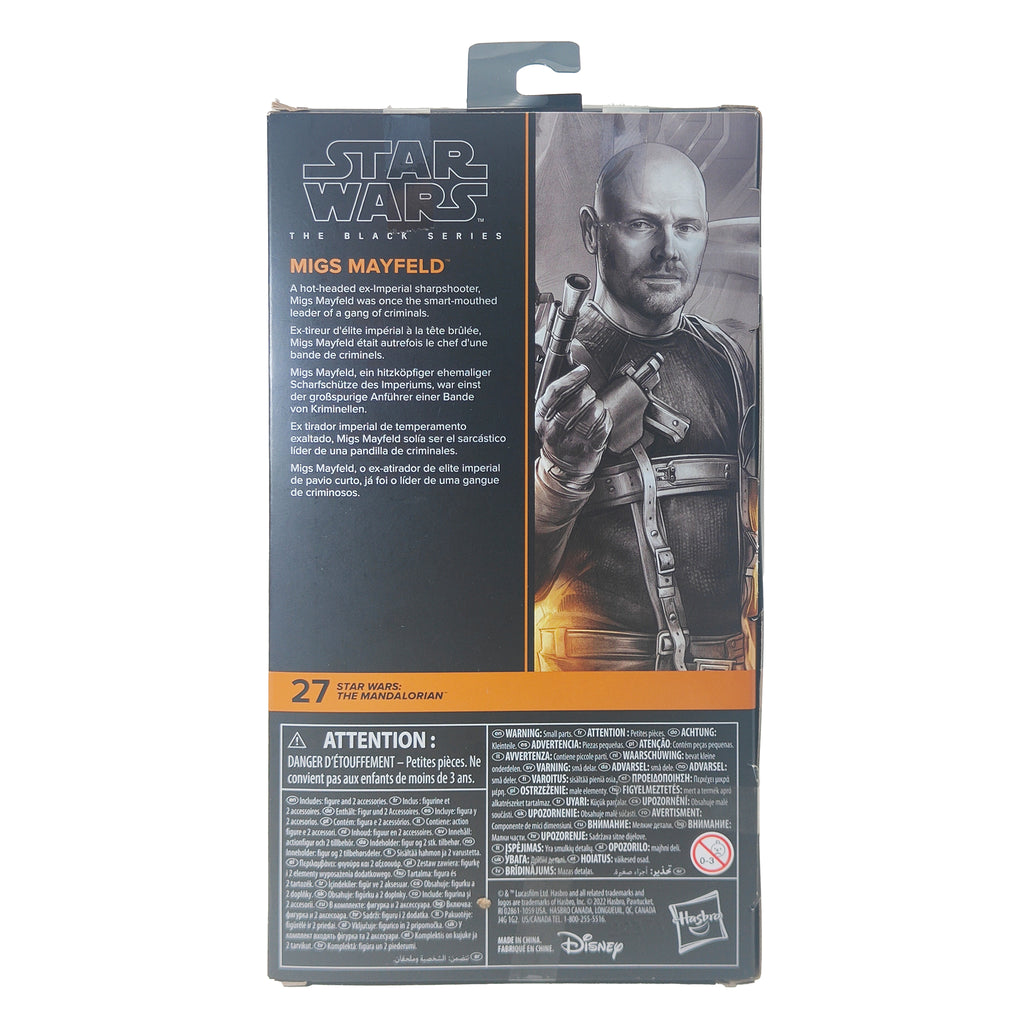 Star Wars The Mandalorian Black Series Migs Mayfield Hasbro Action Figure 2023 15cm – Star Wars, Hasbro, 15 cm, 2023, pre-owned collector piece, Uncanny Collectibles Dublin Ireland