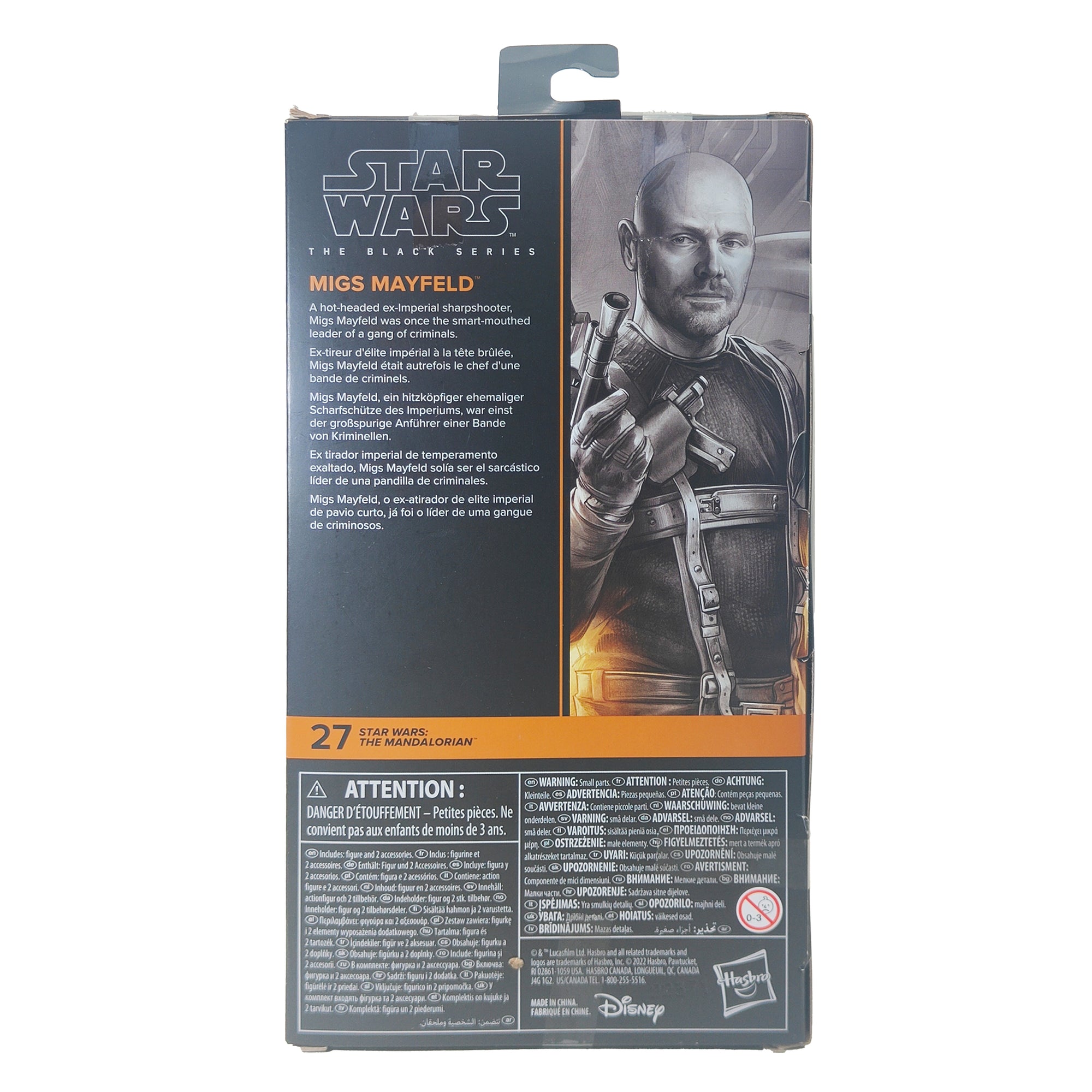 Star Wars The Mandalorian Black Series Migs Mayfield Hasbro Action Figure 2023 15cm