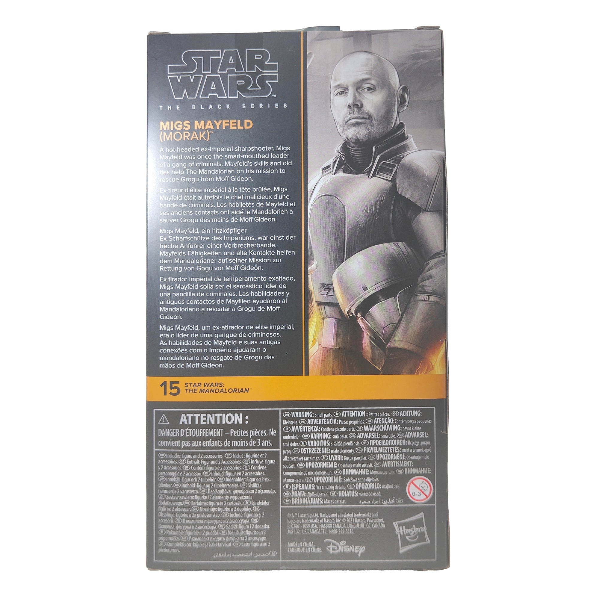 Star Wars The Mandalorian Black Series Migs Mayfield Morak Hasbro Action Figure 2022 15cm