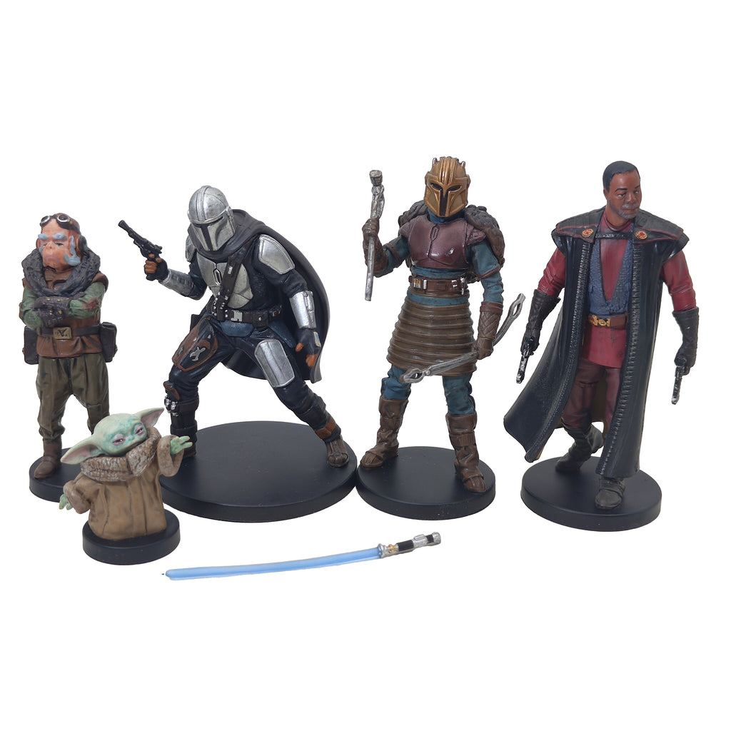 Star Wars The Mandalorian Deluxe 9 Piece Figurine Playset Disney Store 2020 9.5cm – Star Wars, Hasbro, 9.5 cm, 2023, pre-owned collector piece, Uncanny Collectibles Dublin Ireland