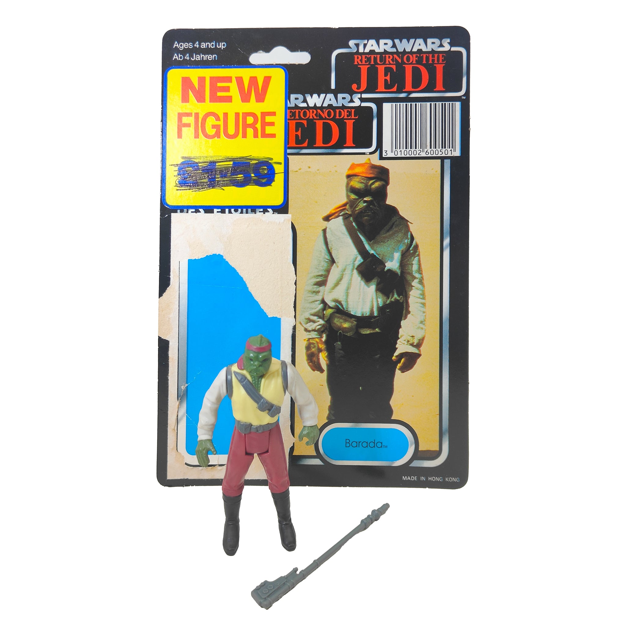 Star Wars Vintage Barada Last 17 Action Figure Tri-Logo Complete 1985 – Star Wars, Palitoy, 9.5 cm, 1985, pre-owned collector piece, Uncanny Collectibles Dublin Ireland