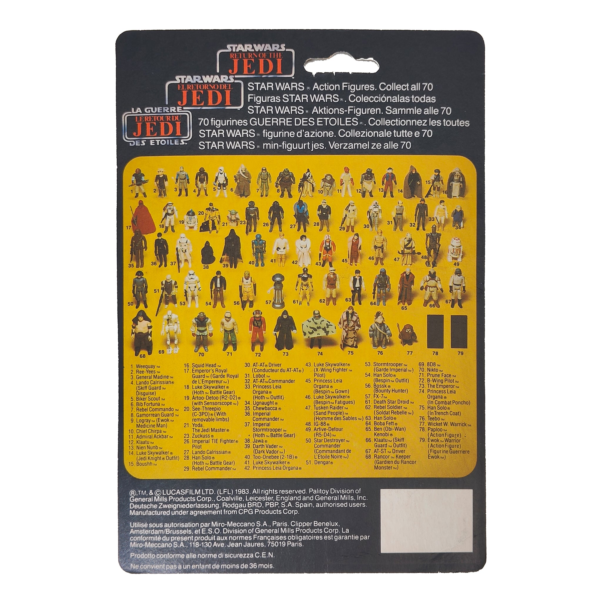 Star Wars Vintage Imperial Dignitary Last 17 Figure Tri-Logo Complete 1985 – Star Wars, Palitoy, 9.5 cm, 1985, pre-owned collector piece, Uncanny Collectibles Dublin Ireland