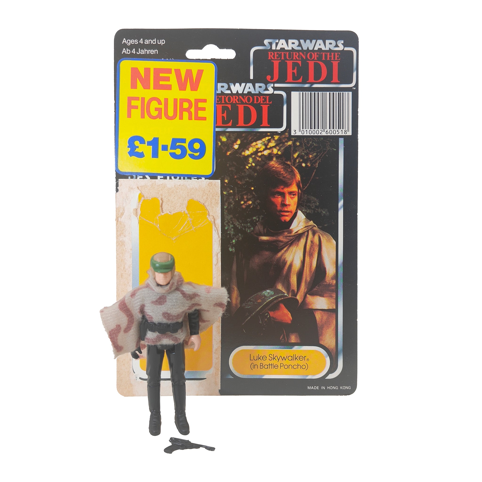 Star Wars Vintage Luke Skywalker Battle Poncho Last 17 Figure Tri-Logo Complete 1985 – Star Wars, Palitoy, 9.5 cm, 1985, pre-owned collector piece, Uncanny Collectibles Dublin Ireland