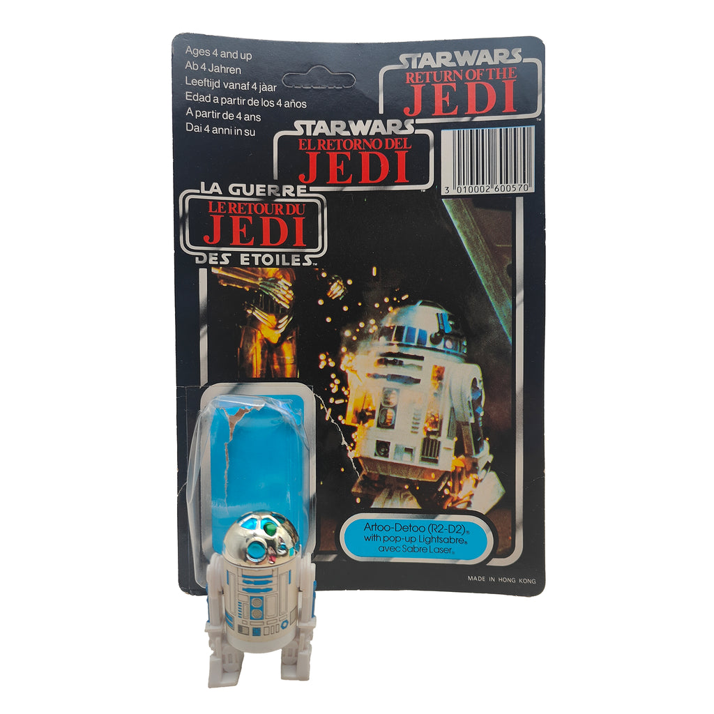 Star Wars Vintage R2-D2 Pop Up Lightsaber Figure Last 17 Tri-Logo 1985 – Star Wars, Palitoy, 9.5 cm, 1985, pre-owned collector piece, Uncanny Collectibles Dublin Ireland