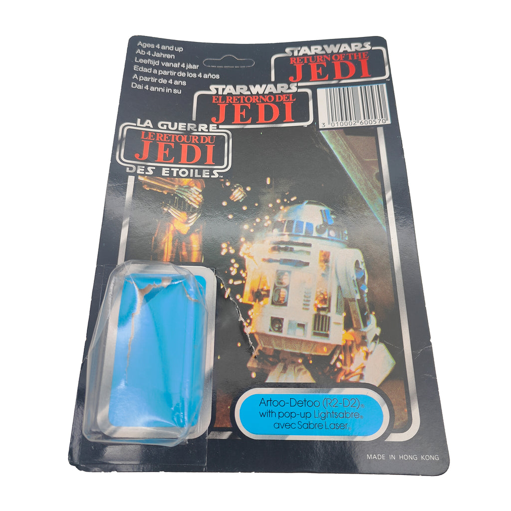 Star Wars Vintage R2-D2 Pop Up Lightsaber Figure Last 17 Tri-Logo 1985 – Star Wars, Palitoy, 9.5 cm, 1985, pre-owned collector piece, Uncanny Collectibles Dublin Ireland