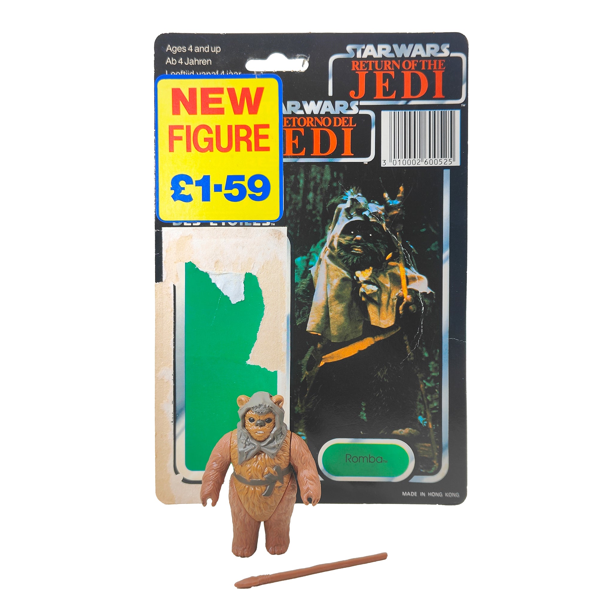 Star Wars Vintage Romba Ewok Last 17 Action Figure Tri-Logo Complete 1985 – Star Wars, Palitoy, 9.5 cm, 1985, pre-owned collector piece, Uncanny Collectibles Dublin Ireland