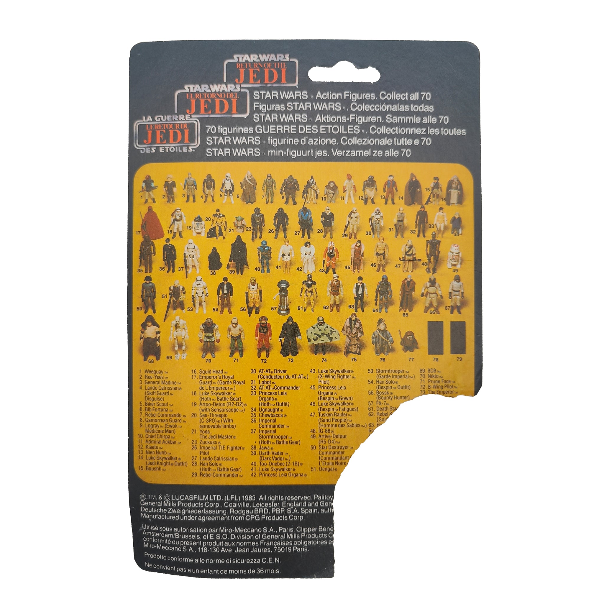 Star Wars Vintage Yak Face Figure Last 17 Tri-Logo Complete 1985 – Star Wars, Palitoy, 9.5 cm, 1985, pre-owned collector piece, Uncanny Collectibles Dublin Ireland