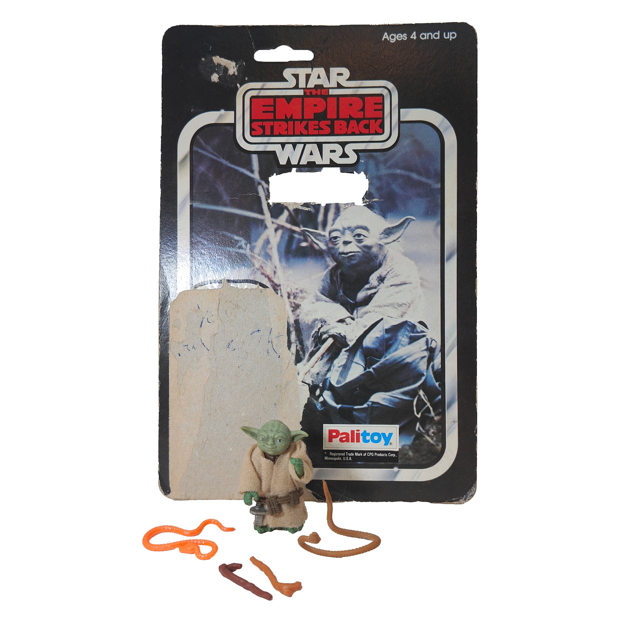 Star Wars Vintage Yoda Palitoy ESB Card Extra Snake Cane Variant 1980