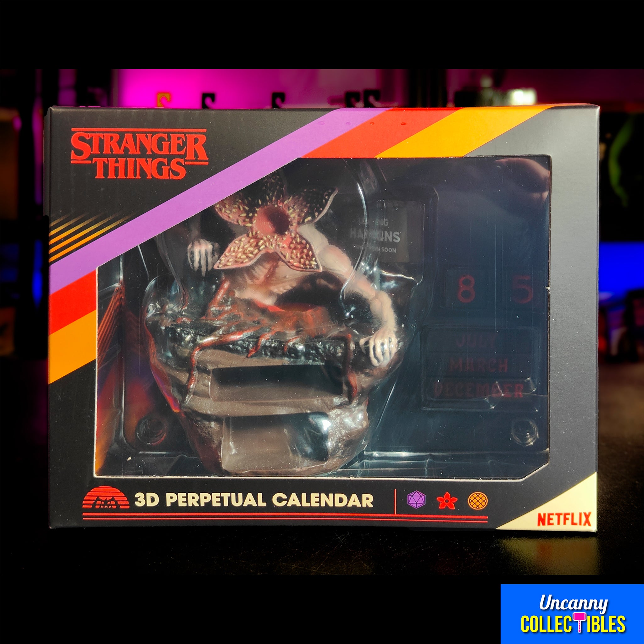Stranger Things Demogorgan 3D Perpetual Calendar Grupo Erik – TV Icons & Heroes, Grupo Erik, 13 cm, brand new collector item, Uncanny Collectibles Dublin Ireland