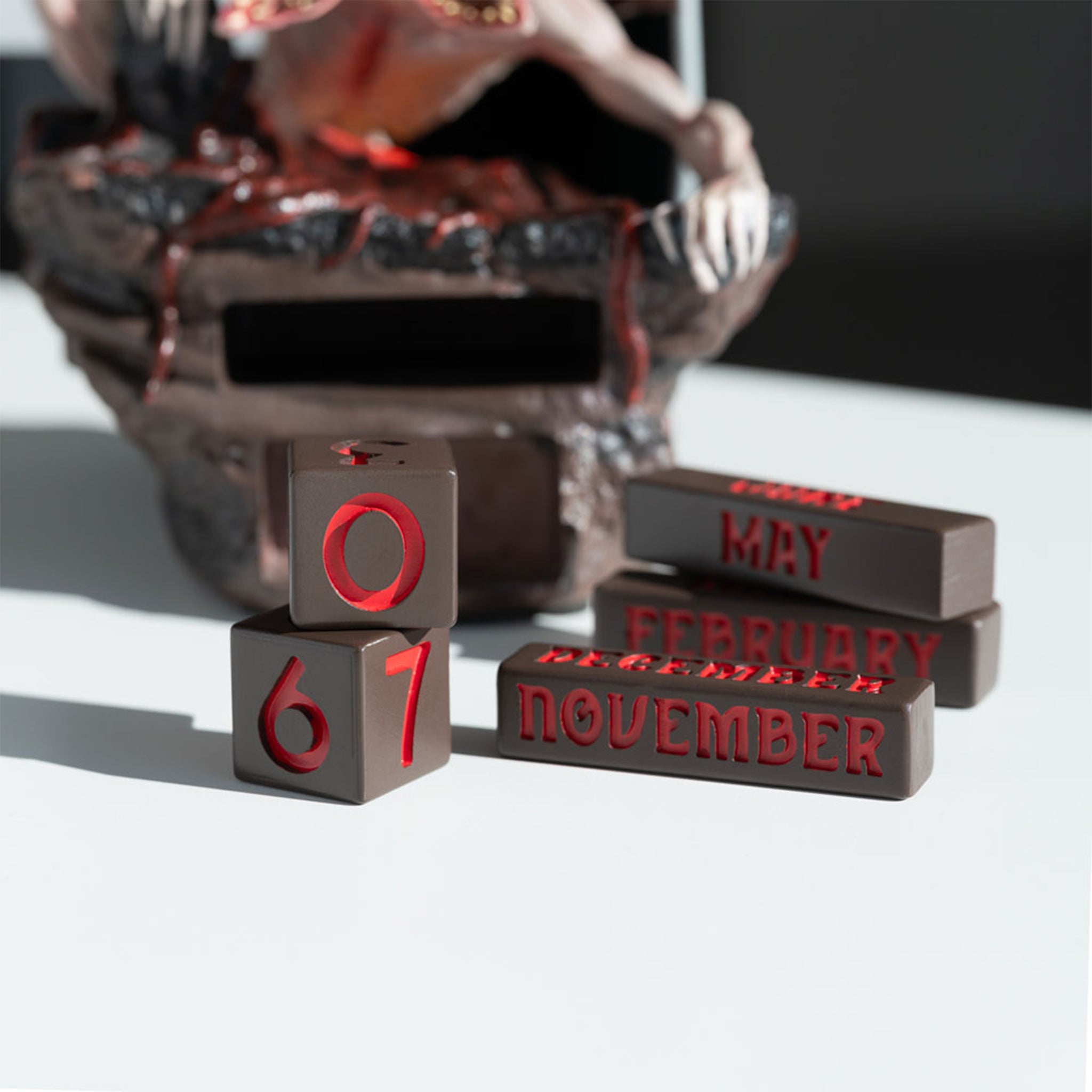 Stranger Things Demogorgan 3D Perpetual Calendar Grupo Erik – TV Icons & Heroes, Grupo Erik, 13 cm, brand new collector item, Uncanny Collectibles Dublin Ireland