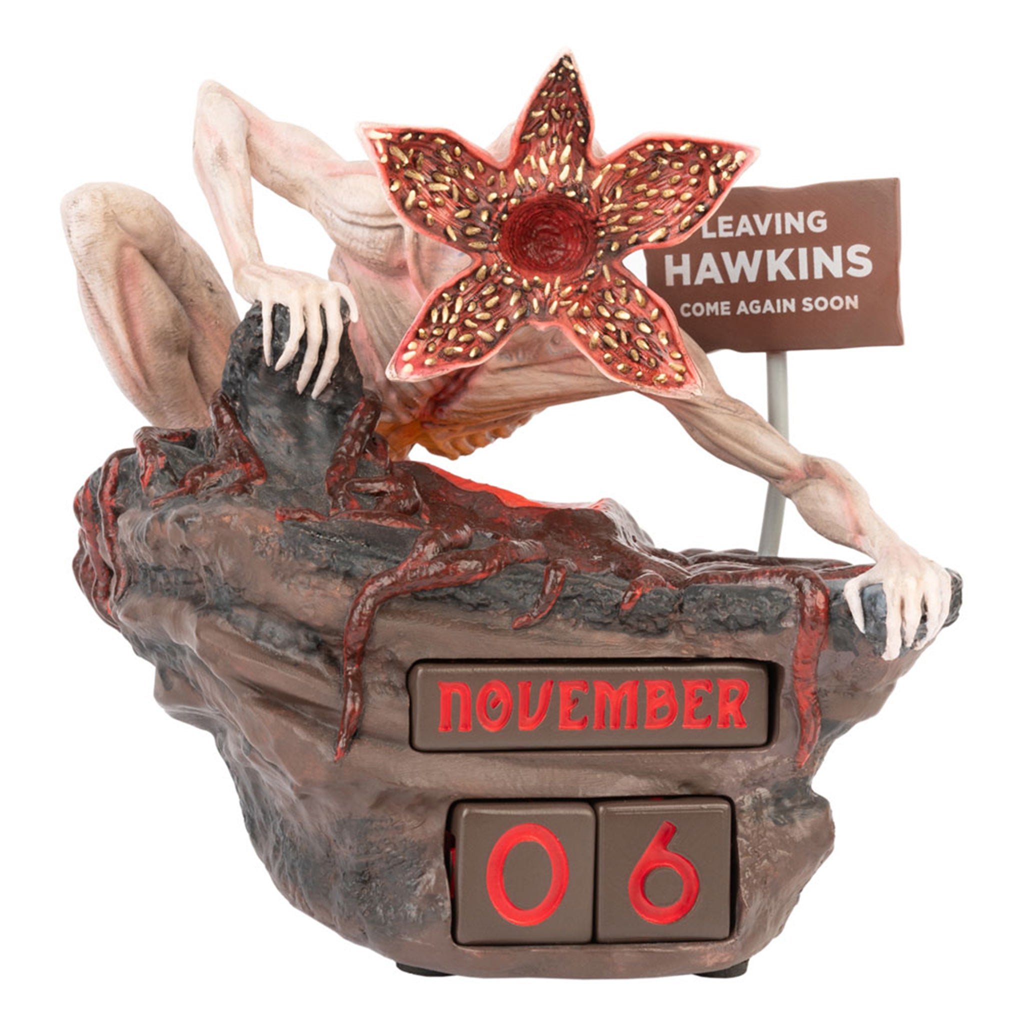 Stranger Things Demogorgan 3D Perpetual Calendar Grupo Erik – TV Icons & Heroes, Grupo Erik, 13 cm, brand new collector item, Uncanny Collectibles Dublin Ireland