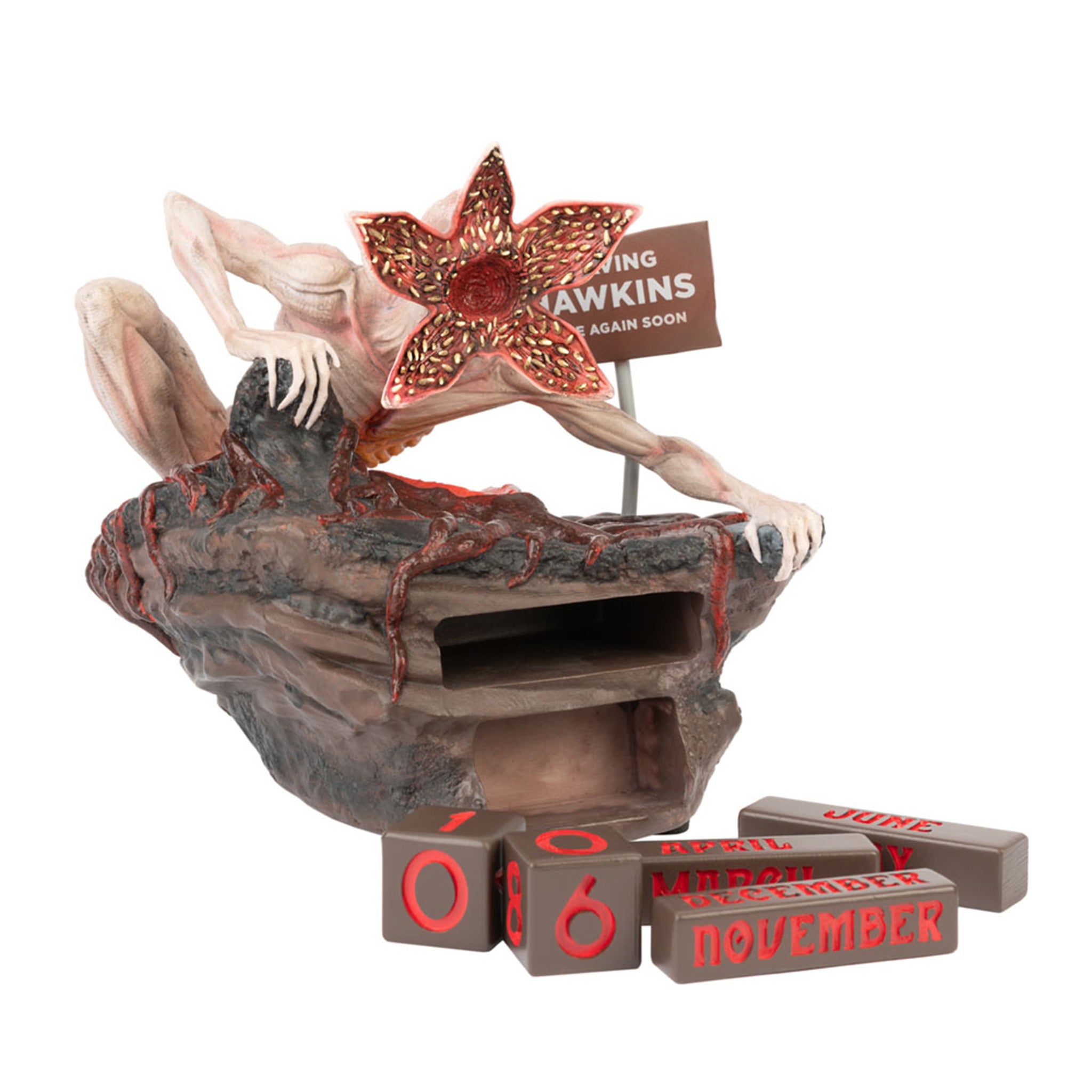 Stranger Things Demogorgan 3D Perpetual Calendar Grupo Erik – TV Icons & Heroes, Grupo Erik, 13 cm, brand new collector item, Uncanny Collectibles Dublin Ireland