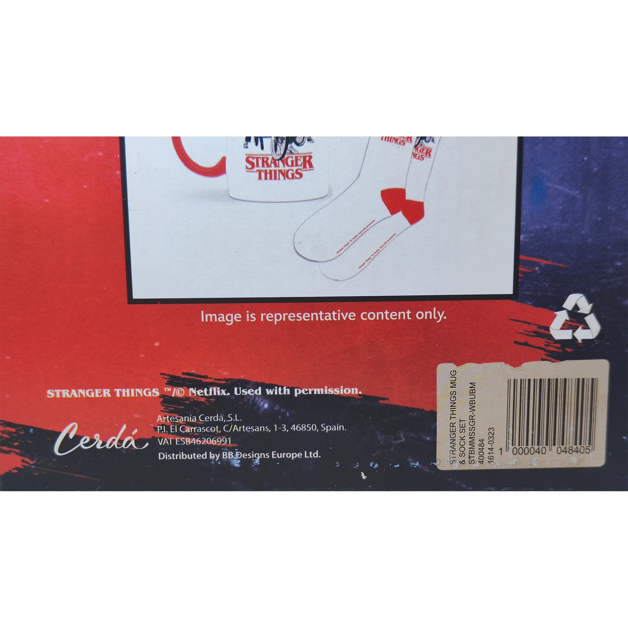 Stranger Things Mug And Sock Set Cerda 2023 – TV Icons & Heroes, Rubie's, -, 2023, pre-owned collector piece, Uncanny Collectibles Dublin Ireland