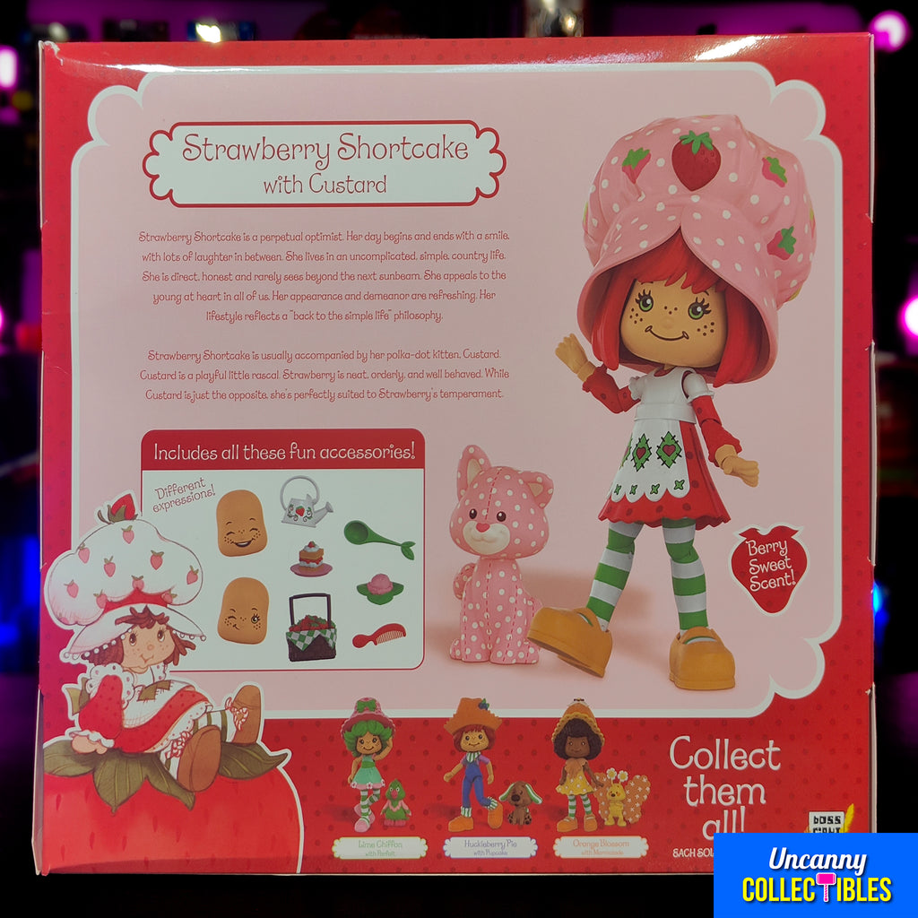 Strawberry Shortcake With Custard Boss Fight Studios Action Figure 10cm – TV Icons & Heroes, Boss Fight Studios, 15 cm, 2024, pre-owned collector piece, Uncanny Collectibles Dublin Ireland