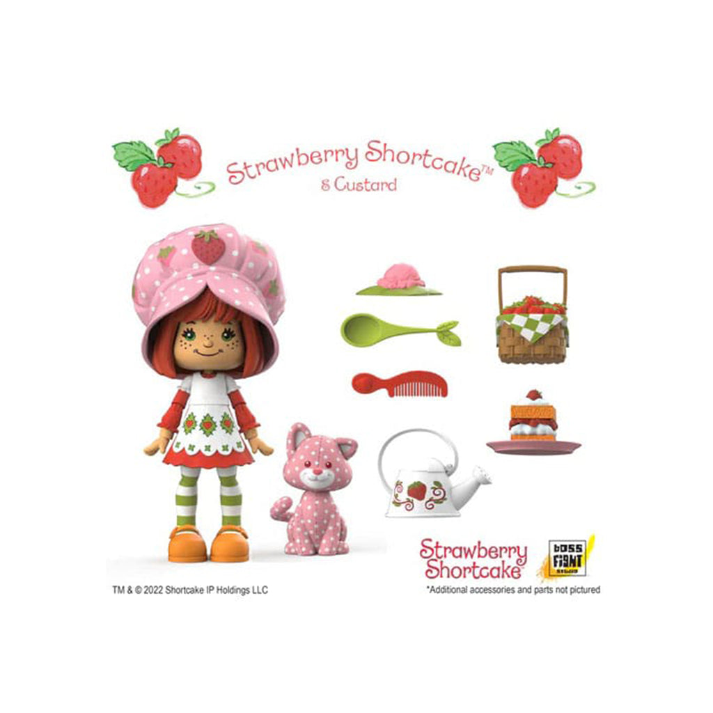 Strawberry Shortcake With Custard Boss Fight Studios Action Figure 10cm – TV Icons & Heroes, Boss Fight Studios, 15 cm, 2024, pre-owned collector piece, Uncanny Collectibles Dublin Ireland