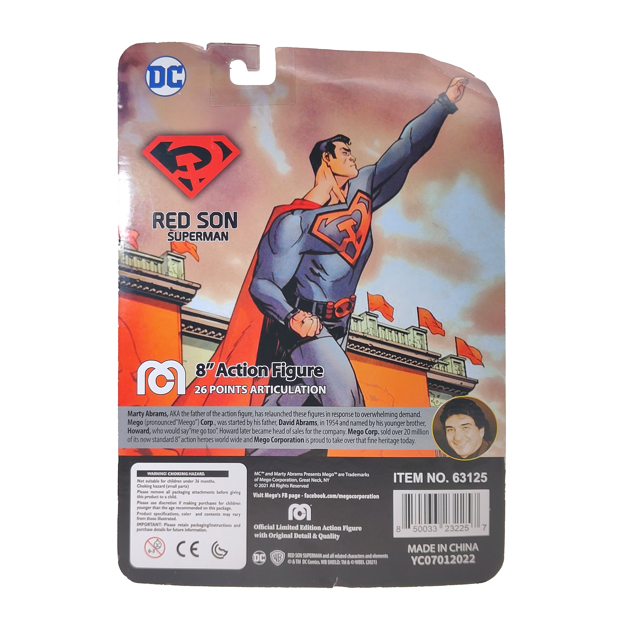 Superman Red Son Mego Action Figure 2021 20cm – Superman, Mego, 20 cm, 2021, pre-owned collector piece, Uncanny Collectibles Dublin Ireland