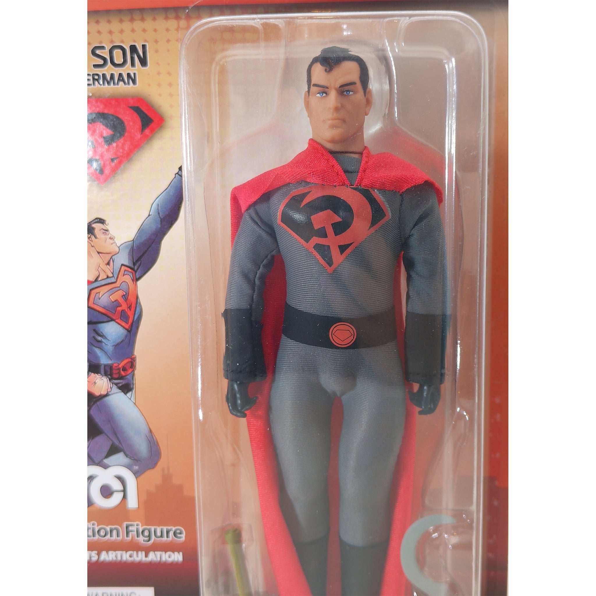 Superman Red Son Mego Action Figure 2021 20cm – Superman, Mego, 20 cm, 2021, pre-owned collector piece, Uncanny Collectibles Dublin Ireland