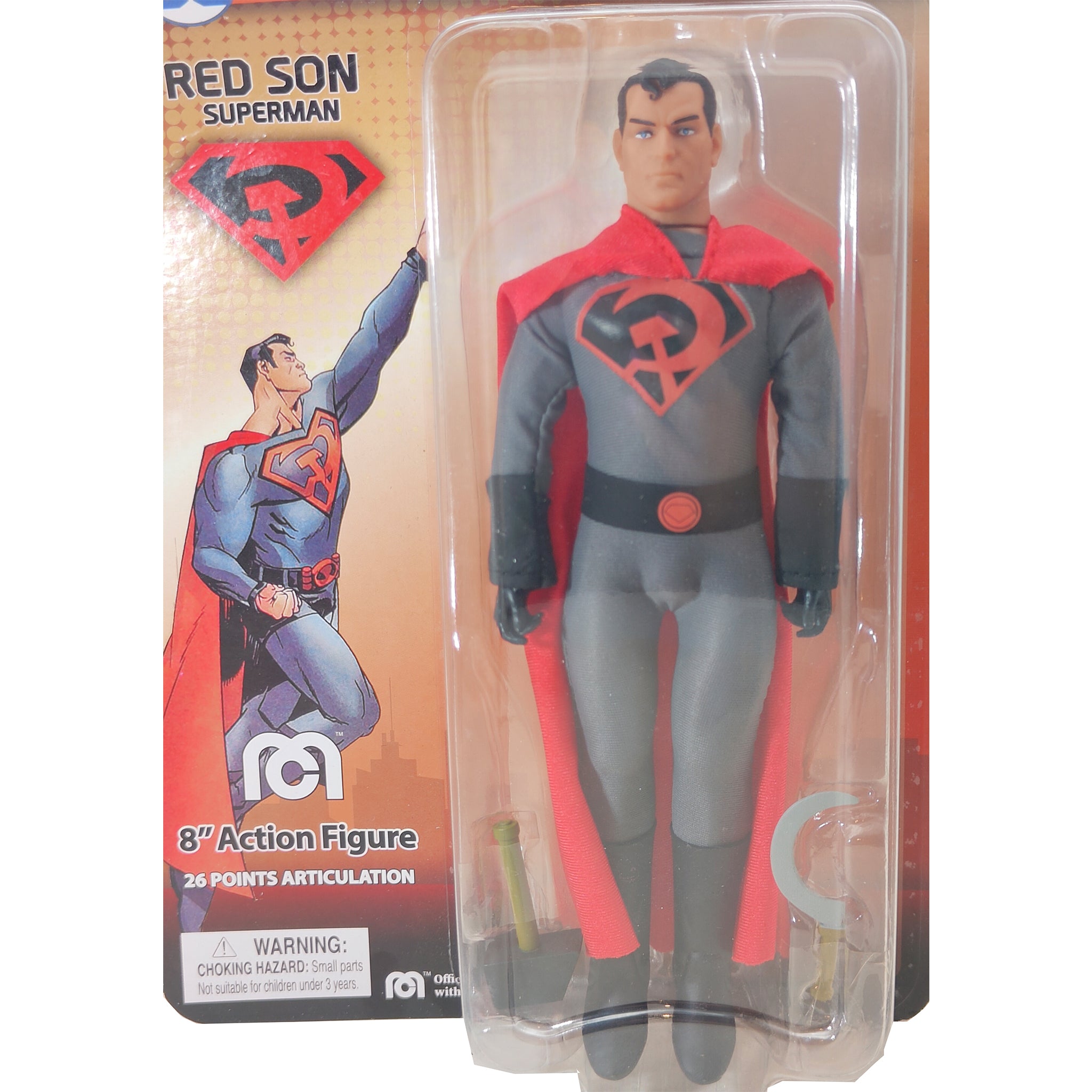 Superman Red Son Mego Action Figure 2021 20cm – Superman, Mego, 20 cm, 2021, pre-owned collector piece, Uncanny Collectibles Dublin Ireland