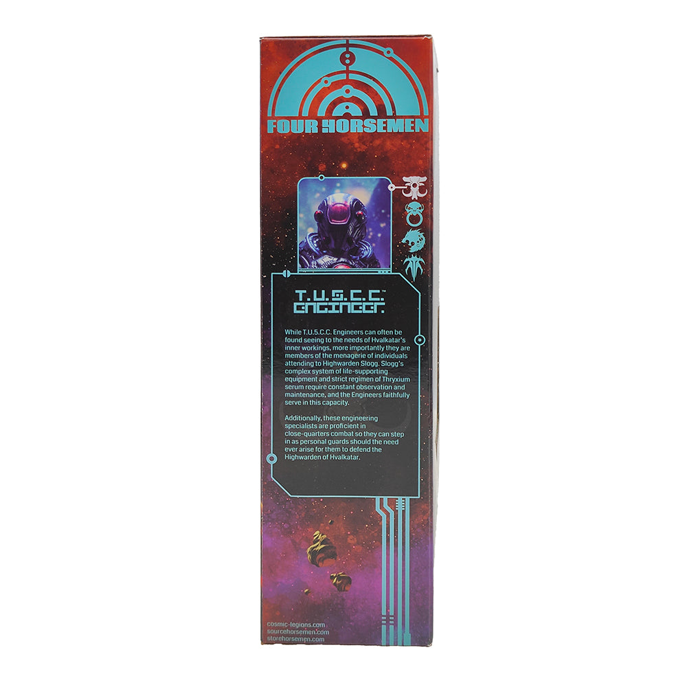 T.U.5.C.C. Engineer Four Horsemen Studios Cosmic Legions Hvalkatar Book One 15 cm Action Figure 2023 – Cosmic Legions, Four Horsemen Studios, 15 cm, 2023, pre-owned collector piece, Uncanny Collectibles Dublin Ireland