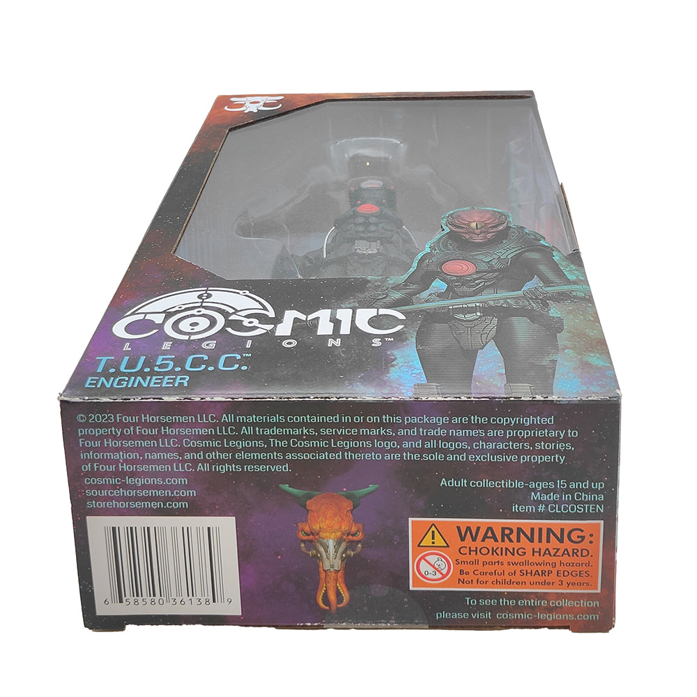 T.U.5.C.C. Engineer Four Horsemen Studios Cosmic Legions Hvalkatar Book One 15 cm Action Figure 2023 – Cosmic Legions, Four Horsemen Studios, 15 cm, 2023, pre-owned collector piece, Uncanny Collectibles Dublin Ireland