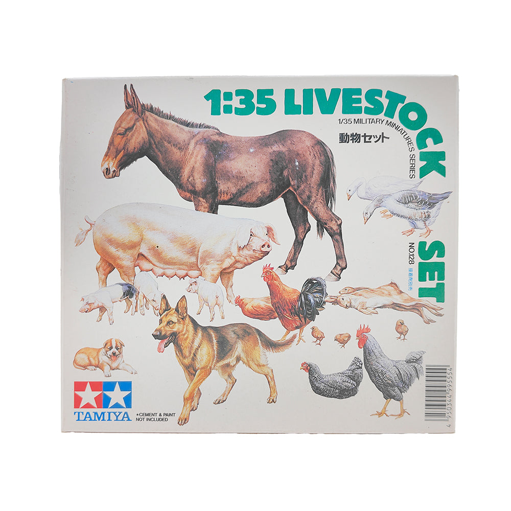 Tamiya 1/35 Livestock Set Military Miniatures Farm Animals Model Kit 35128 – Military, Vintage Brands, -, 2017, pre-owned collector piece, Uncanny Collectibles Dublin Ireland