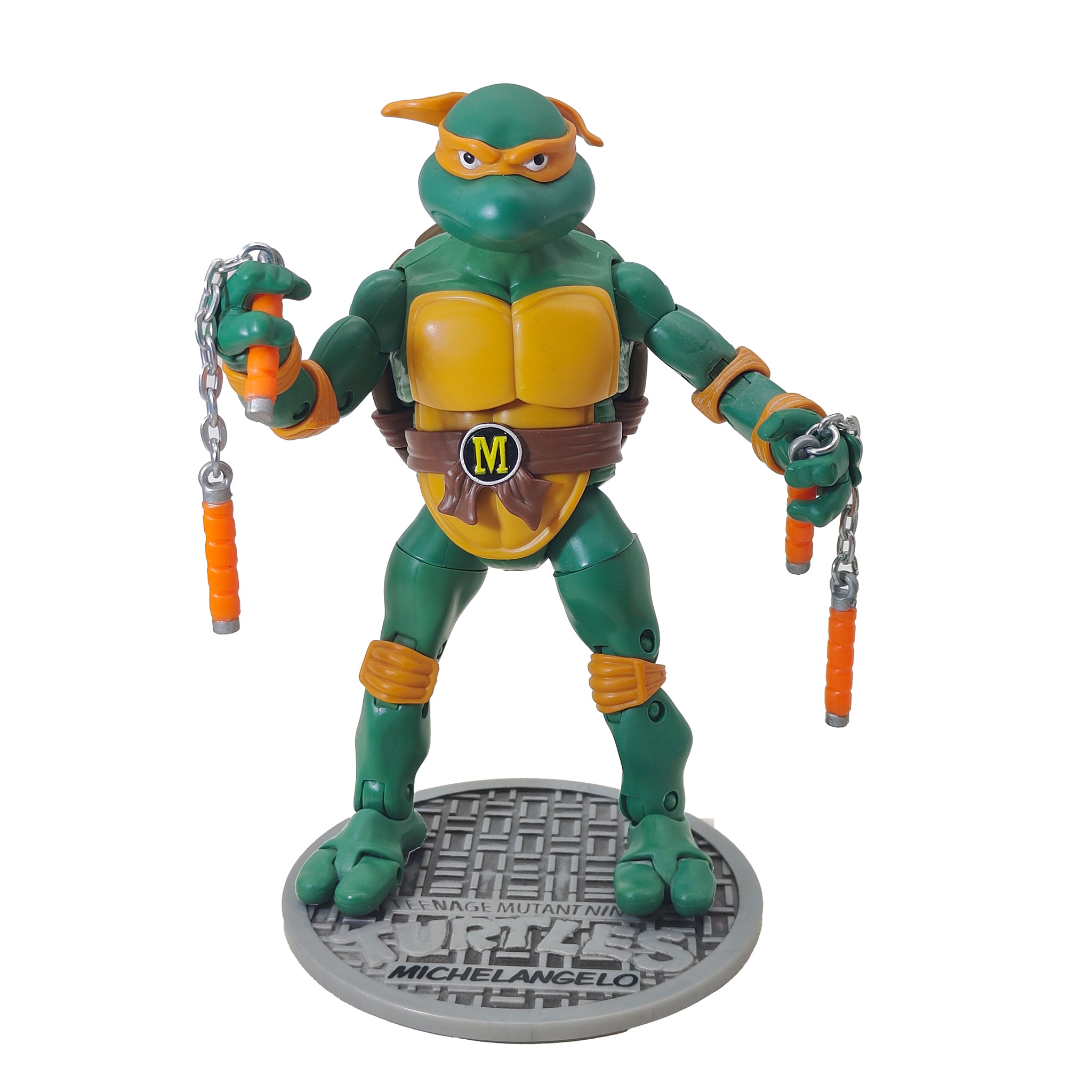 Teenage Mutant Ninja Turtles Classic Collection 1988 Michelangelo Playmates Toys Action Figure 2012, 15cm, pre-owned