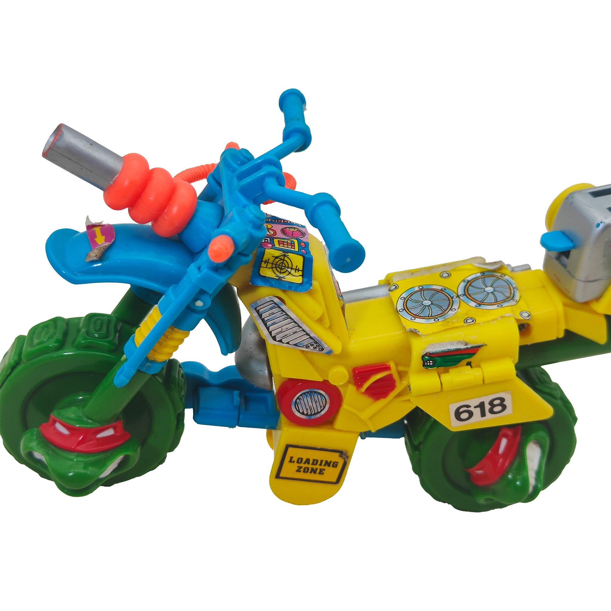 Teenage Mutant Ninja Turtles Mutations Muta-Bike Playmates Toys 1992 15cm – Teenage Mutant Ninja Turtles, Playmates Toys, 15 cm, 1992, pre-owned collector piece, Uncanny Collectibles Dublin Ireland