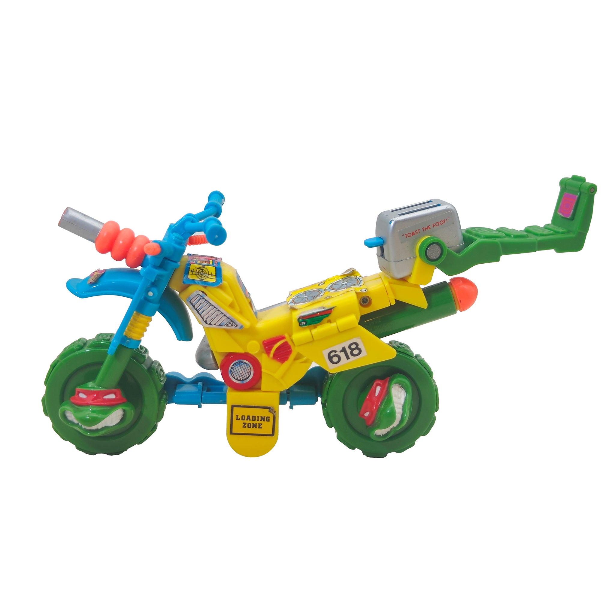 Teenage Mutant Ninja Turtles Mutations Muta-Bike Playmates Toys 1992 15cm – Teenage Mutant Ninja Turtles, Playmates Toys, 15 cm, 1992, pre-owned collector piece, Uncanny Collectibles Dublin Ireland