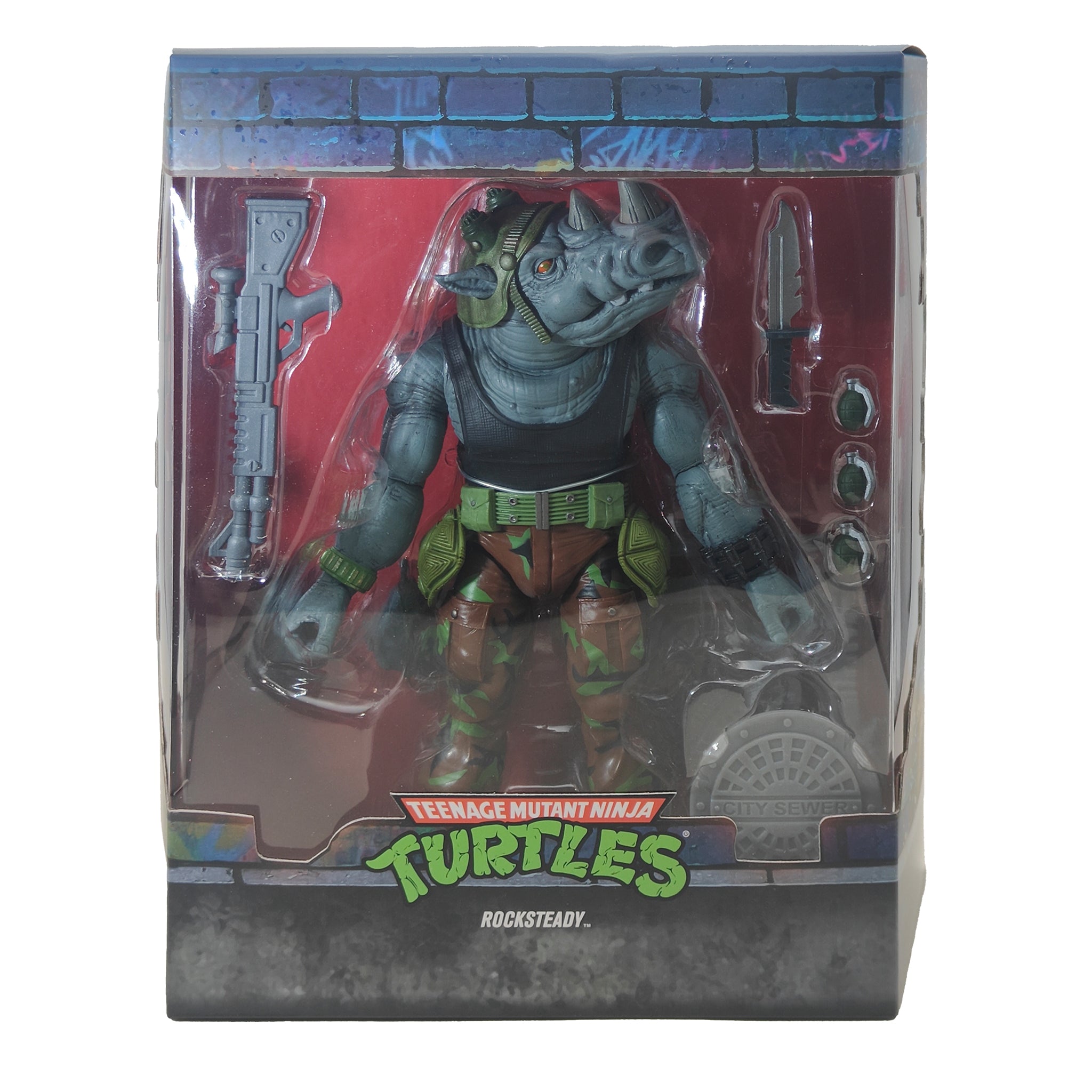 Teenage Mutant Ninja Turtles Rocksteady Super7 Ultimates Action Figure