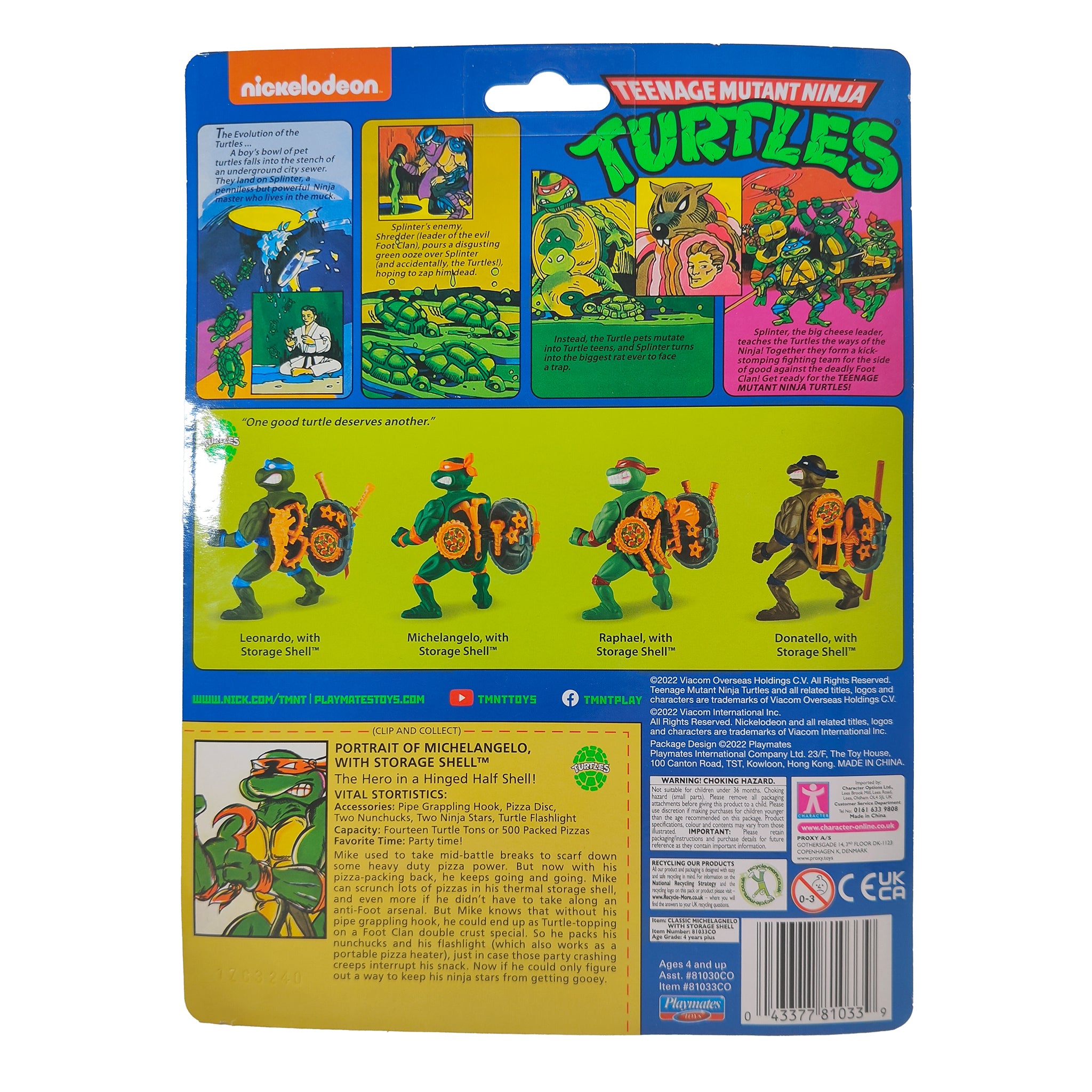 Teenage Mutant Ninja Turtles Storage Shell  Action Figures Complete Set Playmates Toys 2022