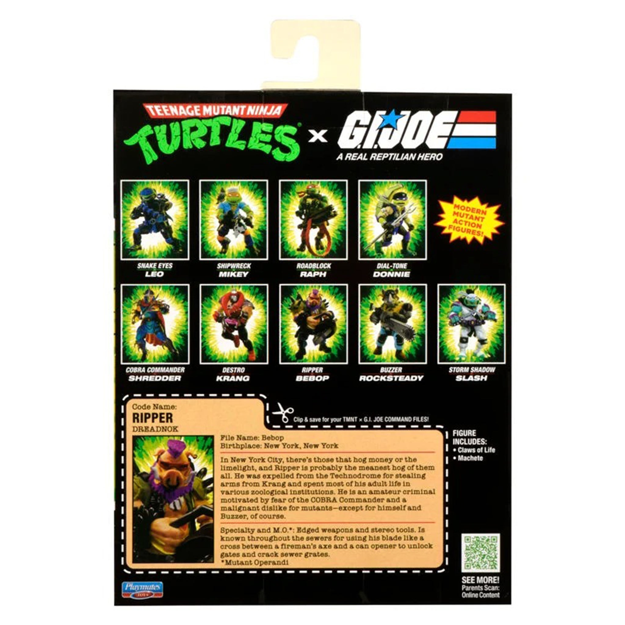 Teenage Mutant Ninja Turtles x GI Joe Bebop as Ripper Playmates Figure